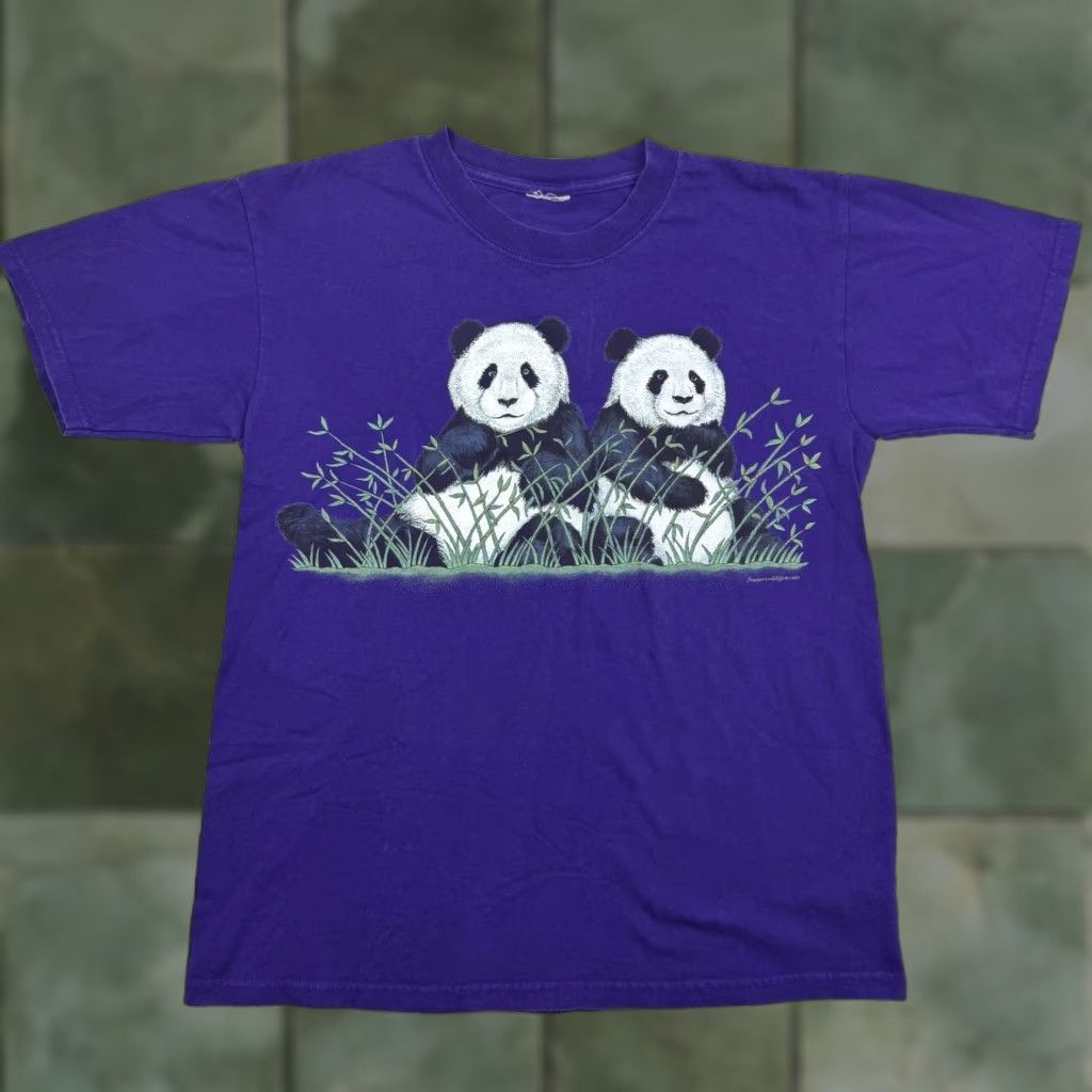 Vintage VINTAGE Panda Nature T Shirt Adult Small Animal Outdoor 90s Mens S Purple Graphic Print 90s Nature Animals Shirt Mens Size US S / EU 44-46 / 1 - 1 Thumbnail