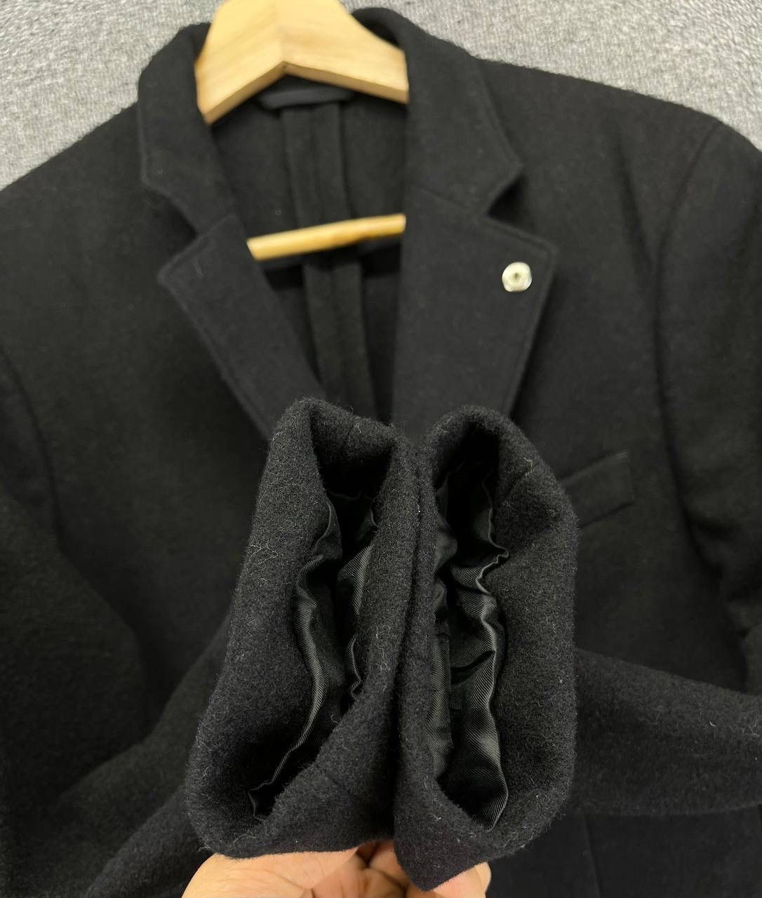 Lemaire × Uniqlo Lemaire Uniqlo Button Up Wool Black Jacket Size S / US 4 / IT 40 - 10 Thumbnail