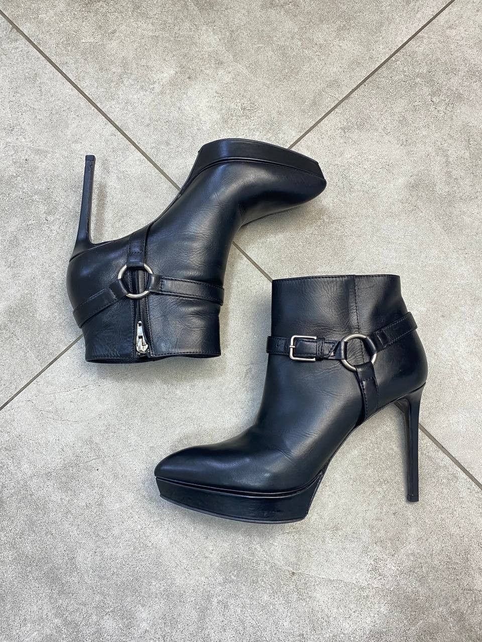 Saint Laurent Paris Saint Laurent By Hedi Slimane Janis Harness Heel Biker Boots Size US 10 / IT 40 - 3 Thumbnail