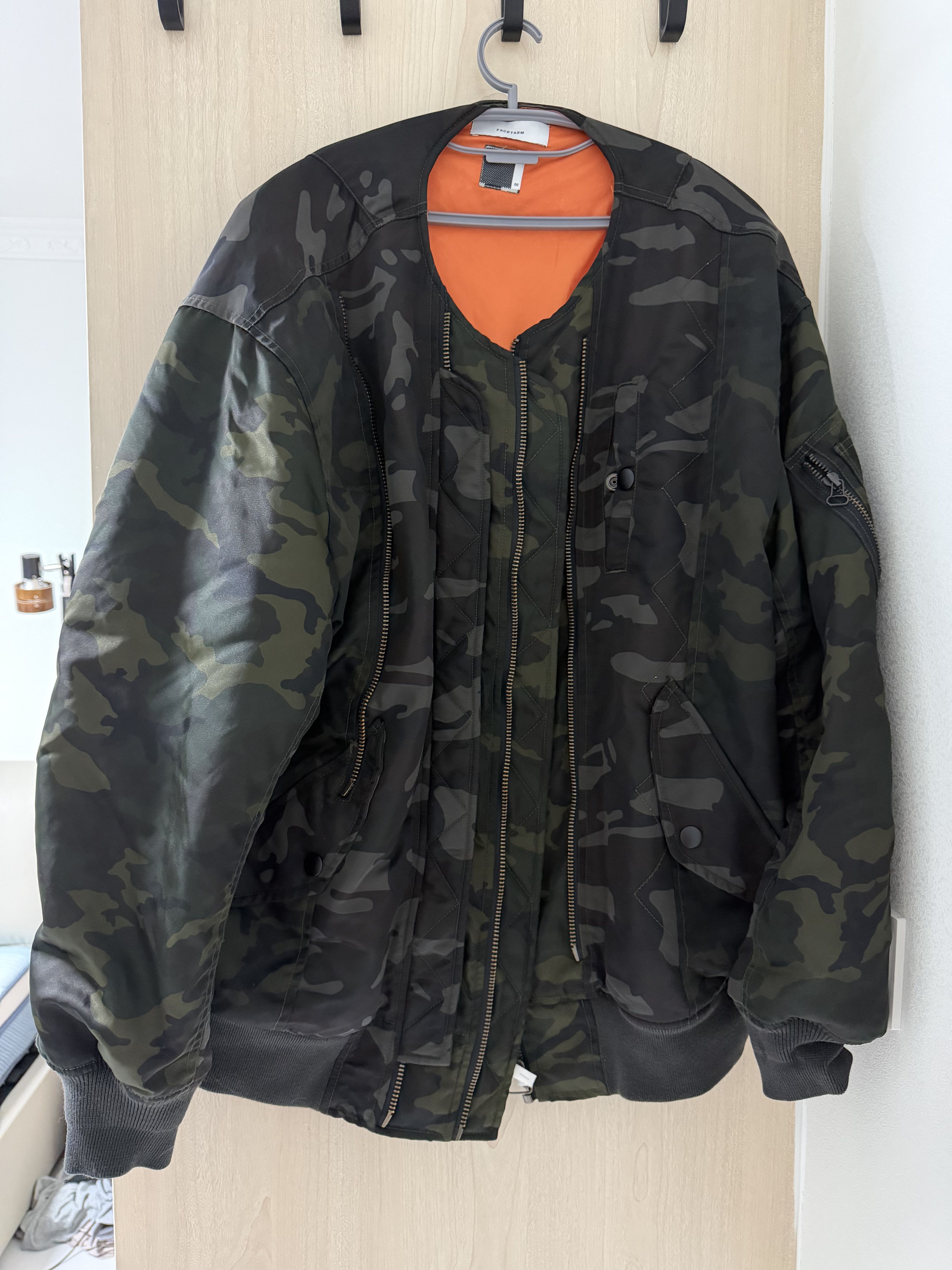 Facetasm Facetasm Camo Multi-Zip Deconstructed MA-1 Jacket Bomber Size US XL / EU 56 / 4 - 1 Thumbnail