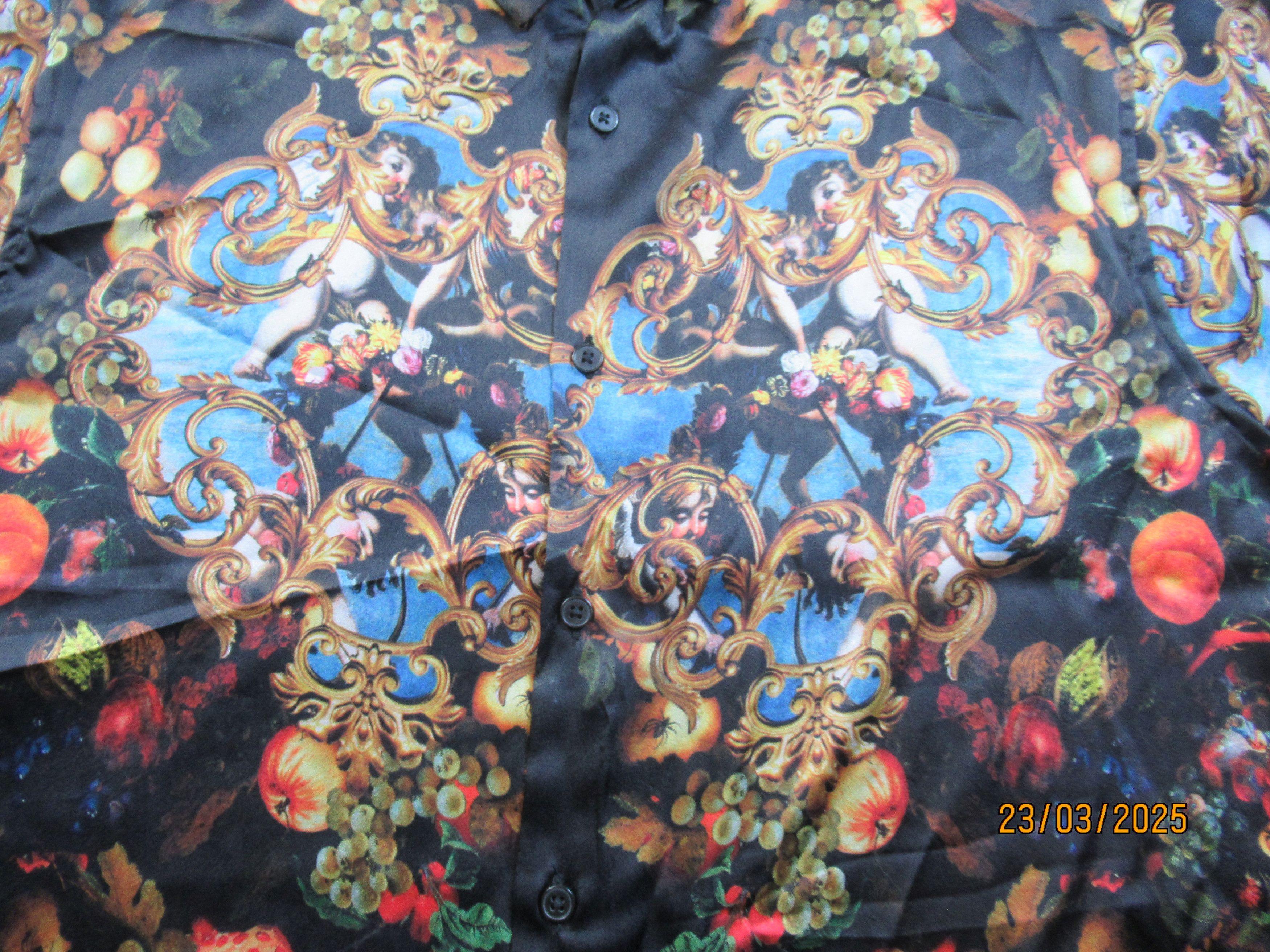 Asos black ASOS shirt with a colorful pattern Size US XXL / EU 58 / 5 - 2 Thumbnail