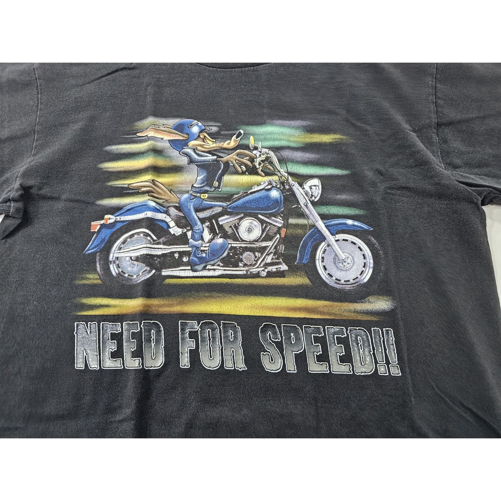 Harley Davidson 90s Harley Davidson Wile E Coyote Motorcycle Black Shirt L Size US L / EU 52-54 / 3 - 5 Thumbnail