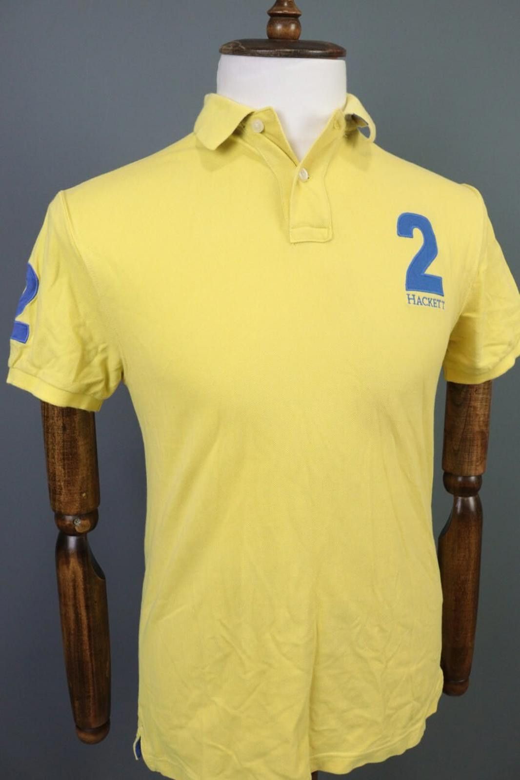 Designer Hackett London Yellow Short Sleeve Polo Shirt Size S Size US S / EU 44-46 / 1 - 8 Thumbnail