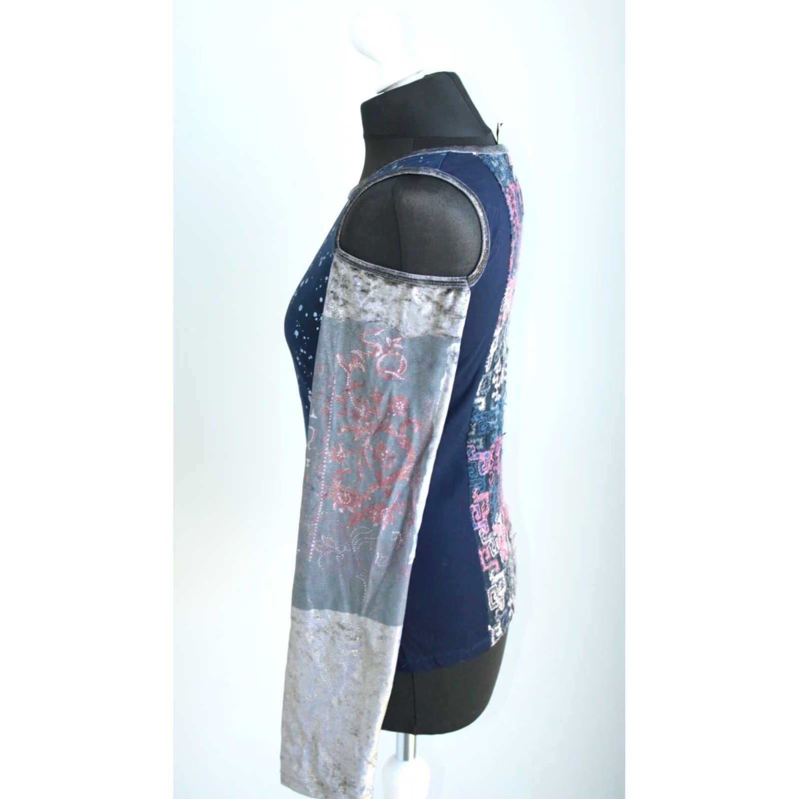 Vintage Save the Queen womens shirt blouse XL Blue Size XL / US 12-14 / IT 48-50 - 5 Thumbnail