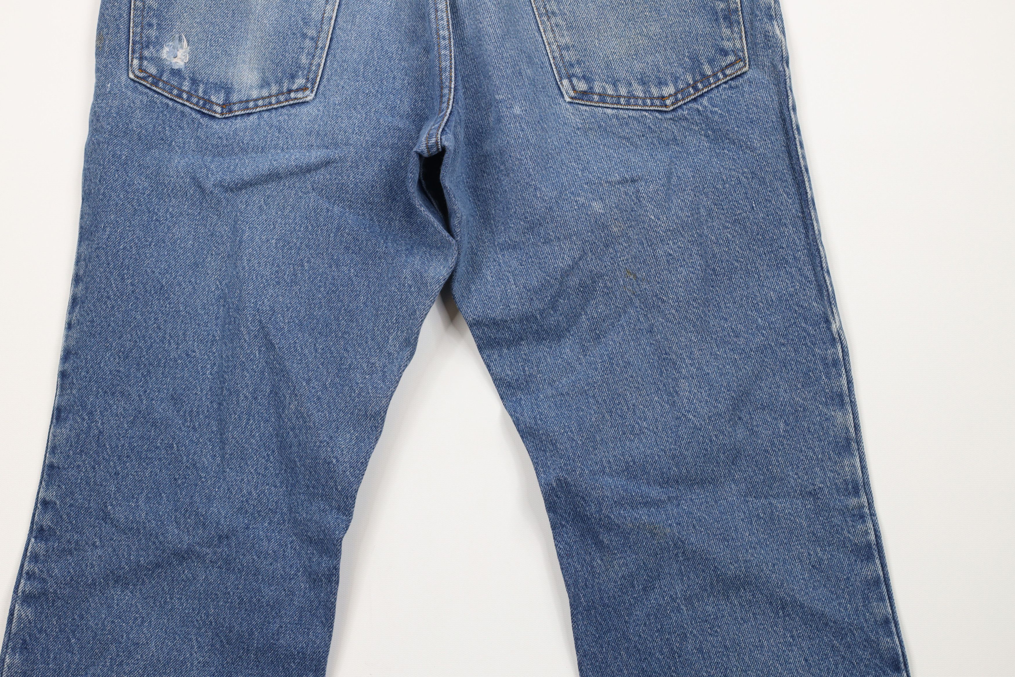 Vintage Vintage 70s Streetwear Flared Bootcut Denim Jeans Blue USA Size US 34 / EU 50 - 9 Thumbnail