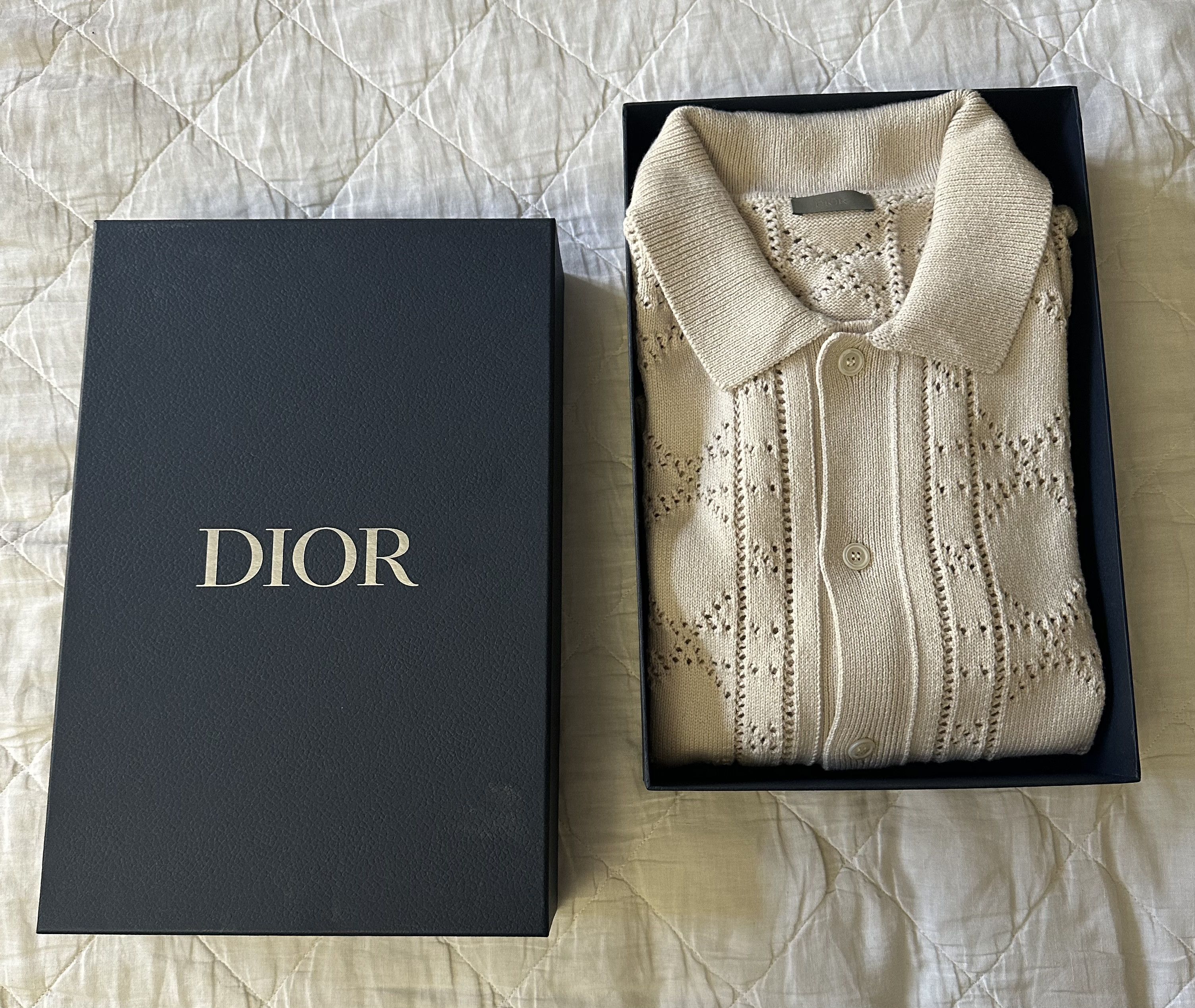 Dior Christian Dior Cashmere Cannage Shirt Size US XXL / EU 58 / 5 - 7 Thumbnail
