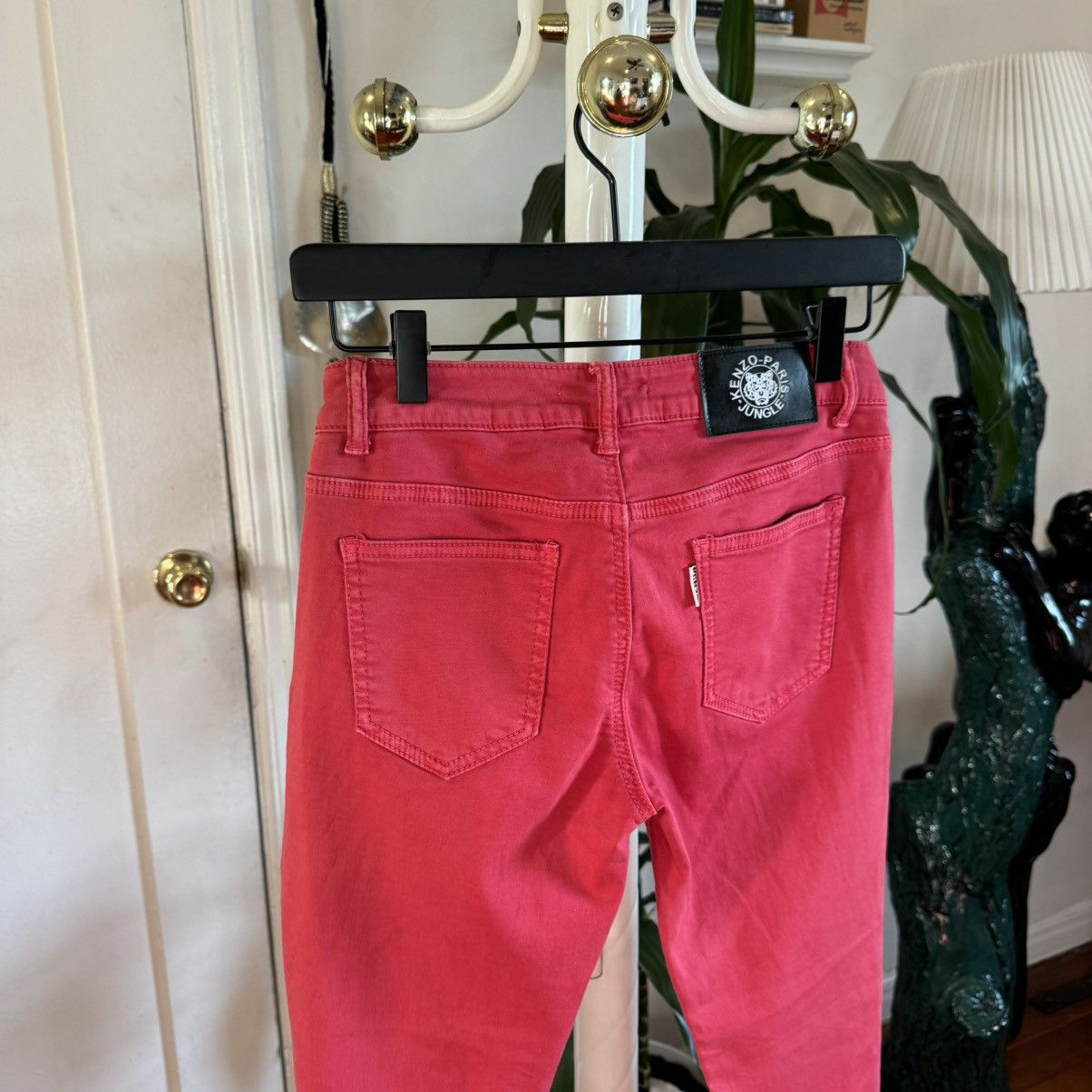 Kenzo Kenzo red cotton trouser Size 27" / US 4 / IT 40 - 4 Thumbnail