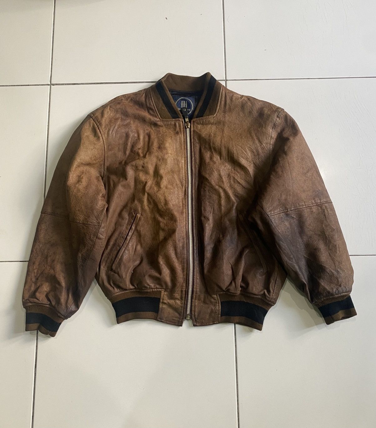ABAHOUSE Vintage Abahouse international CompanyLeather Bomber jackets Size US L / EU 52-54 / 3 - 1 Thumbnail