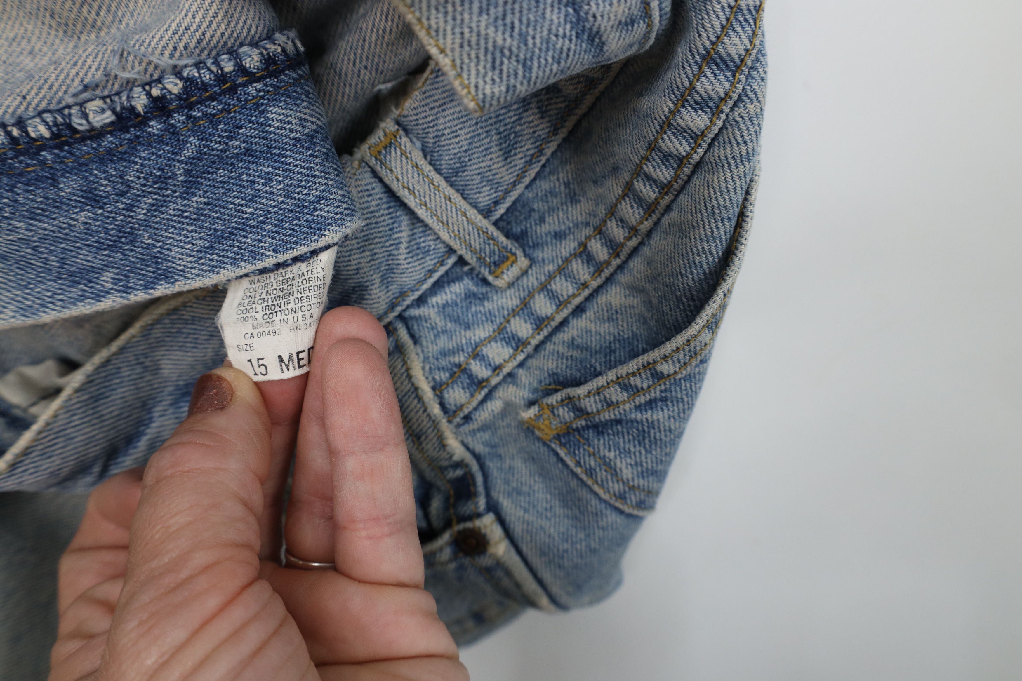 Lee Vintage 90s Lee Relaxed Fit Tapered Leg Denim Jeans USA Blue Size 36" / US 14 / IT 50 - 11 Thumbnail