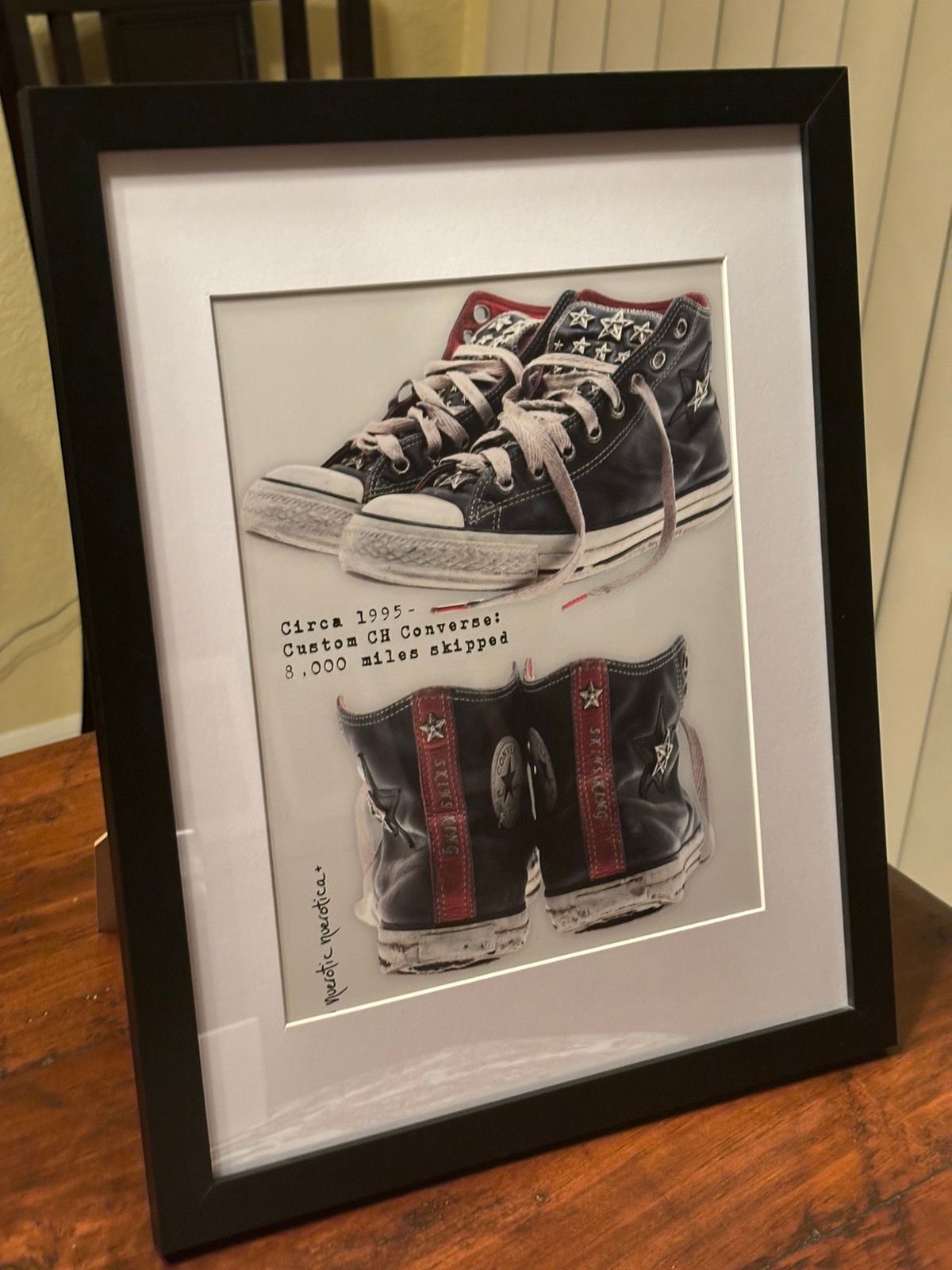 Pre-owned Chrome Hearts Exclusive  ‘converse'framed Poster In Black