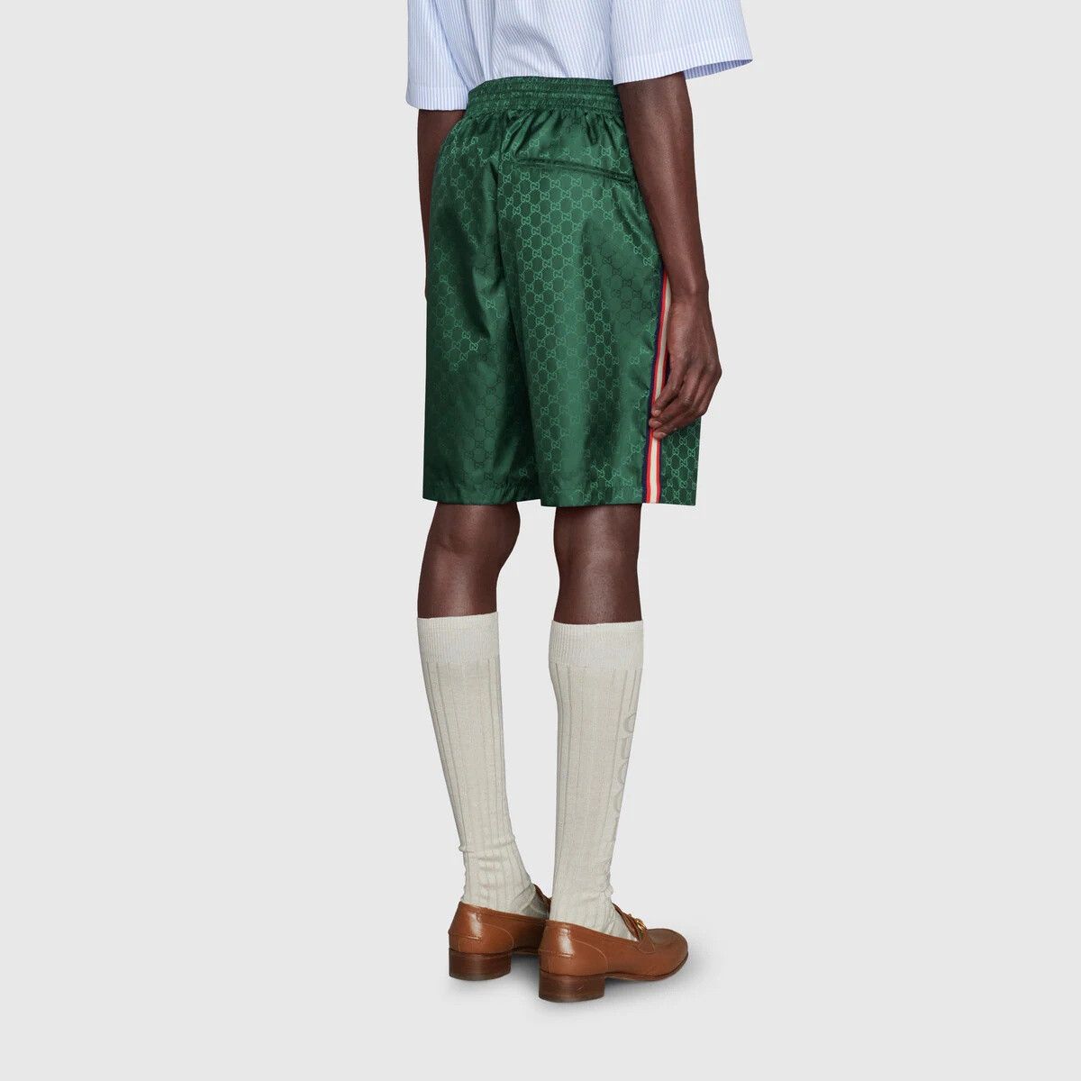 Gucci oc11z1025 GG Nylon Jacquard Swim Shorts in Green Size US 32 / EU 48 - 4 Thumbnail