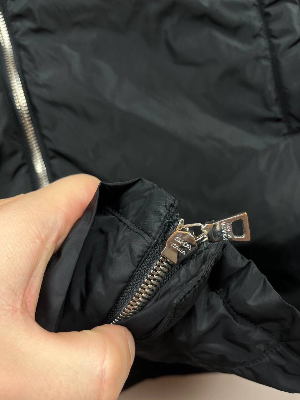 Prada PRADA Black Long Overcoat Men's Size 46 Zipper Logo Accent Size US S / EU 44-46 / 1 - 5 Thumbnail