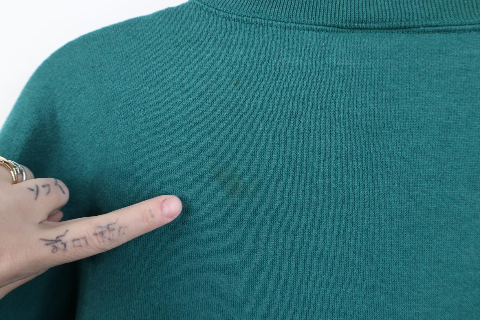 Vintage Vintage 90s Streetwear Blank Crewneck Sweatshirt Teal Green Size US XXL / EU 58 / 5 - 11 Thumbnail