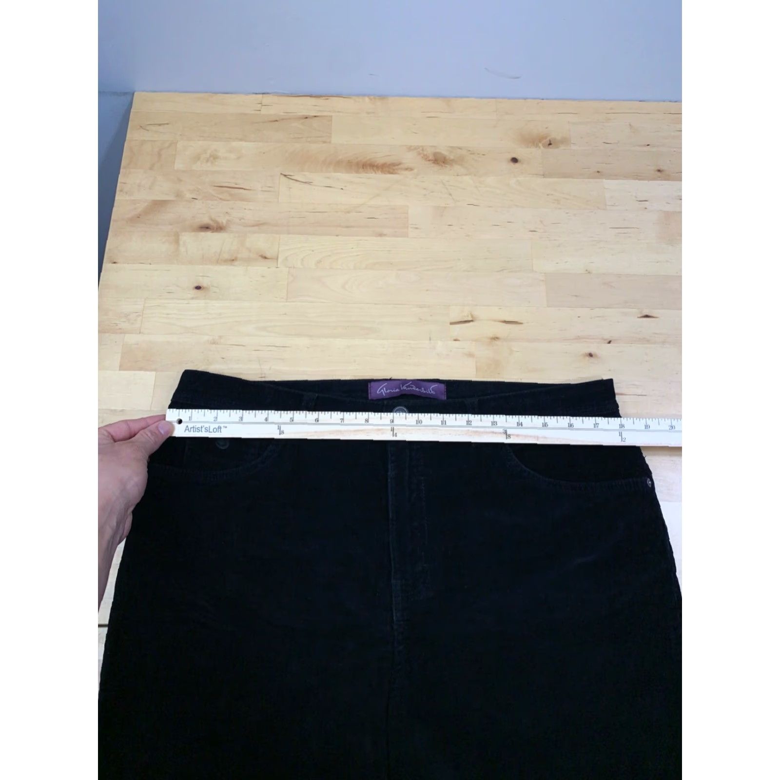 Gloria Vanderbilt Gloria Vanderbilt Pants Womens 14 Black Corduroy Chino Straight 10441 Casual Size 36" / US 14 / IT 50 - 4 Thumbnail