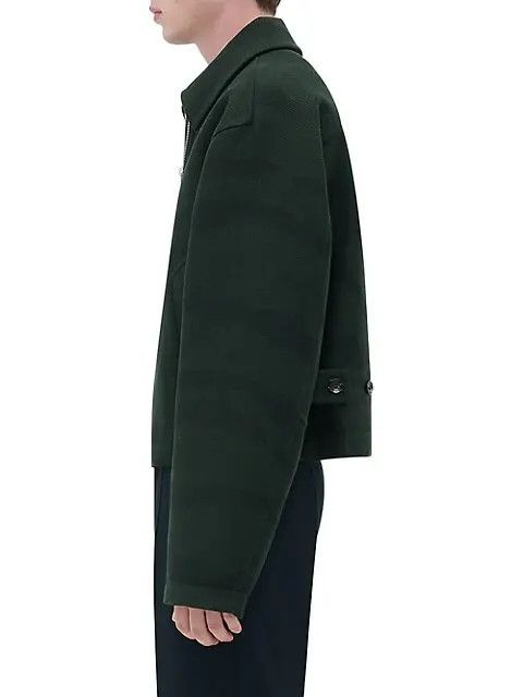 Bottega Veneta o1bcso1str0324 Tiger Striped Wool Kimono Jacket Dark Green Size US M / EU 48-50 / 2 - 3 Thumbnail