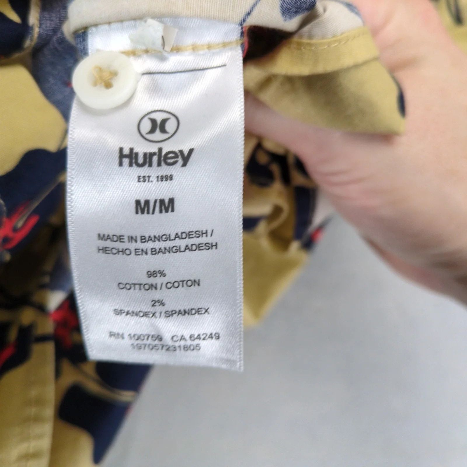 Hurley NWT Hurley Tropical Hawaiian Print Button Up Shirt Men's M Size US M / EU 48-50 / 2 - 4 Thumbnail
