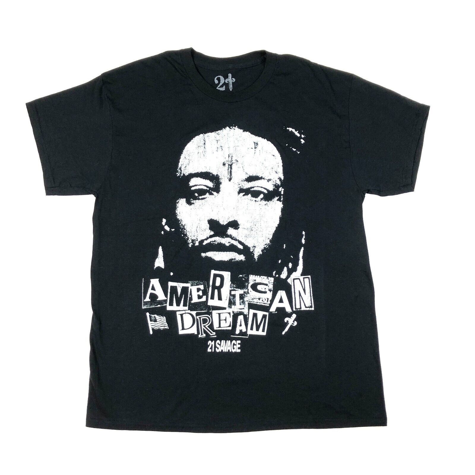 21 Savage × Rap Tees × Vintage 21 Savage American Dream Hip Hop Tee T Shirt Black Size XL Size US XL / EU 56 / 4 - 1 Thumbnail