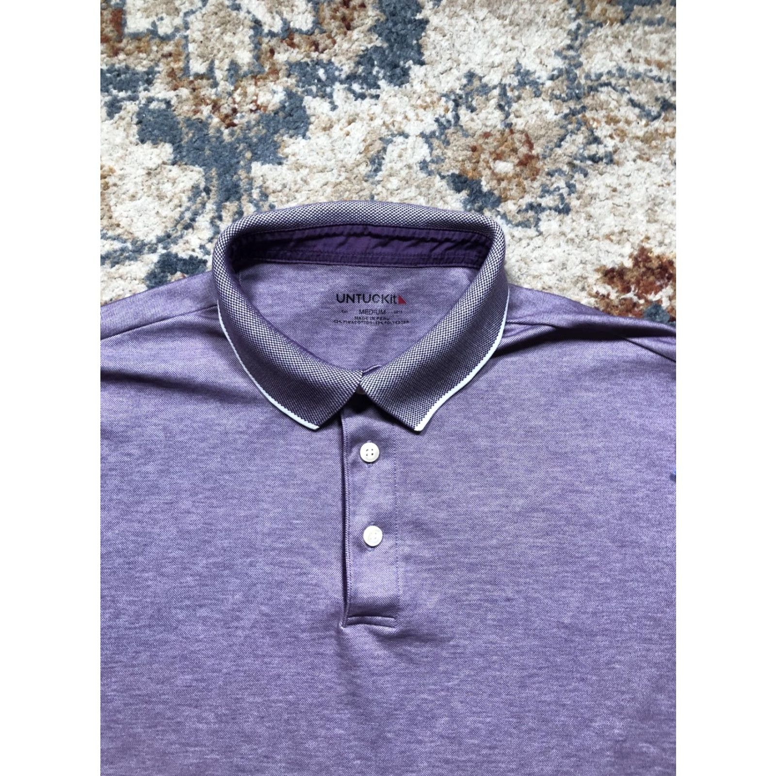 UNTUCKit VINTAGE? No. UNTUCKit Polo Shirt Mens M Purple Casual Shirt Polo Size US M / EU 48-50 / 2 - 2 Thumbnail