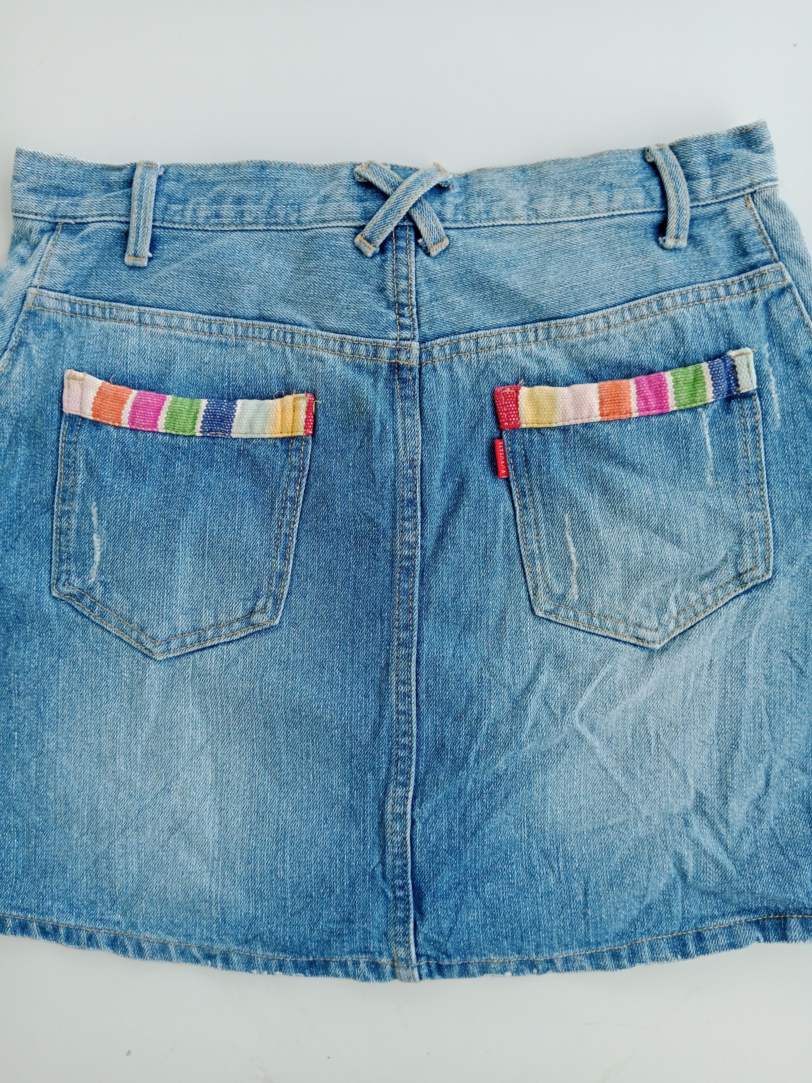 Japanese Brand TITICACA Denim Mini Skirt Japanese Brand Size 30" / US 8 / IT 44 - 8 Thumbnail