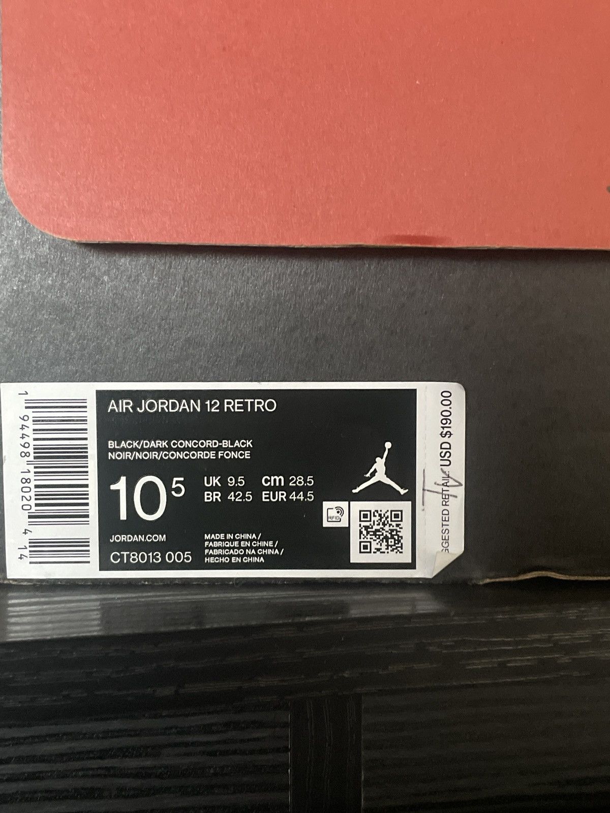 Jordan Brand Jordan 12s Black dark concord size 10.5 Size US 10.5 / EU 43-44 - 5 Thumbnail