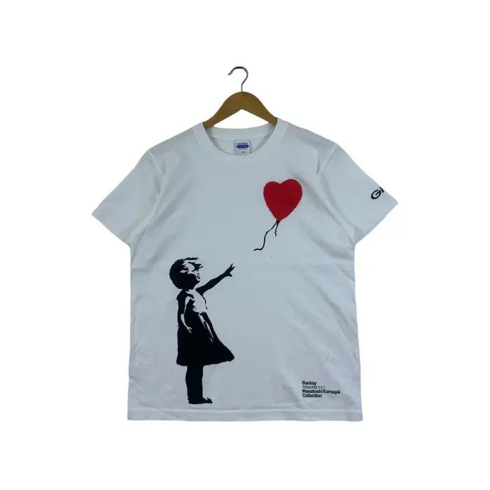 Vintage BANKSY BALLOON GIRL Masatoshi Kumagai Artwork Tee Shirt Size US M / EU 48-50 / 2 - 1 Thumbnail