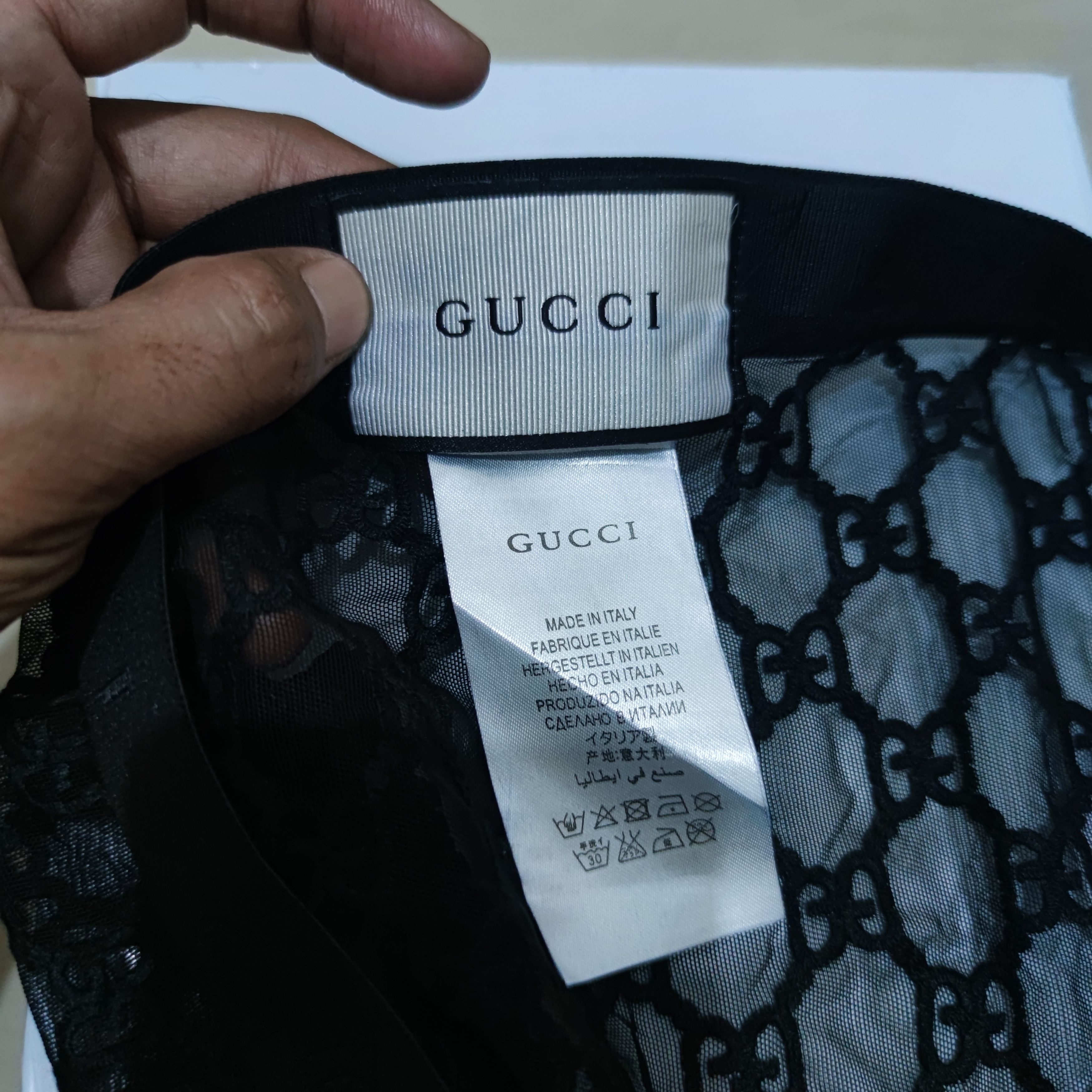 Gucci Gucci Black, Sheer Monogrammed Mesh Briefs, SS98 Size 30" / US 8 / IT 44 - 4 Thumbnail