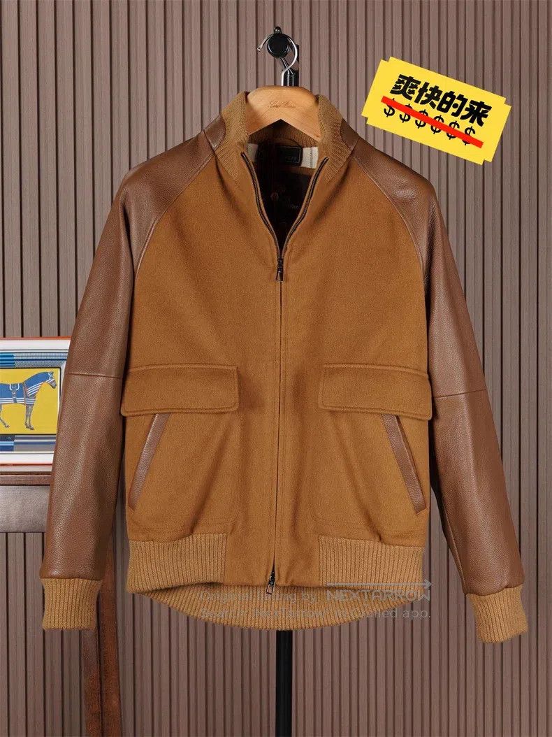 Loro Piana Loro Piana Men's Vicuña Wool Cowhide Patchwork Blazer, 100 Size US M / EU 48-50 / 2 - 1 Thumbnail