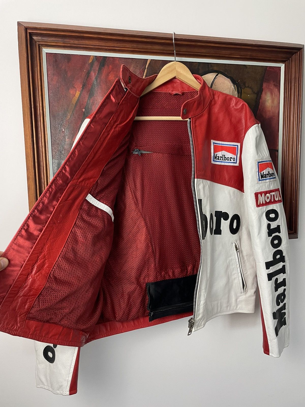 Vintage Very Rare Genuine Leather Racing Jacket Marlboro Grail Hype Size US M / EU 48-50 / 2 - 3 Thumbnail