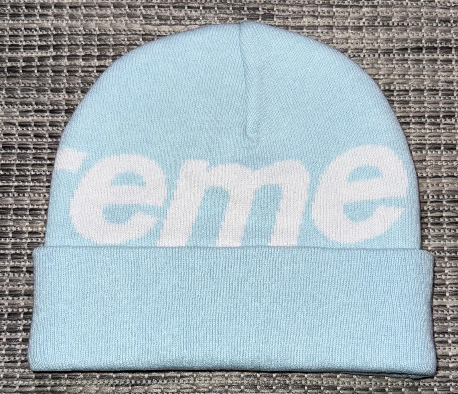 Supreme Supreme Light Blue Big Logo Beanie Size ONE SIZE - 2 Thumbnail