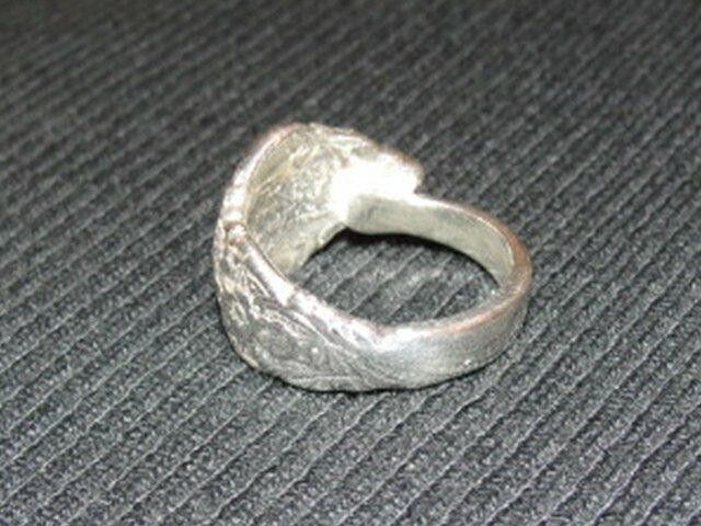 Sterling Silver over Brass Ornate Spoon Ring Alberto Juan