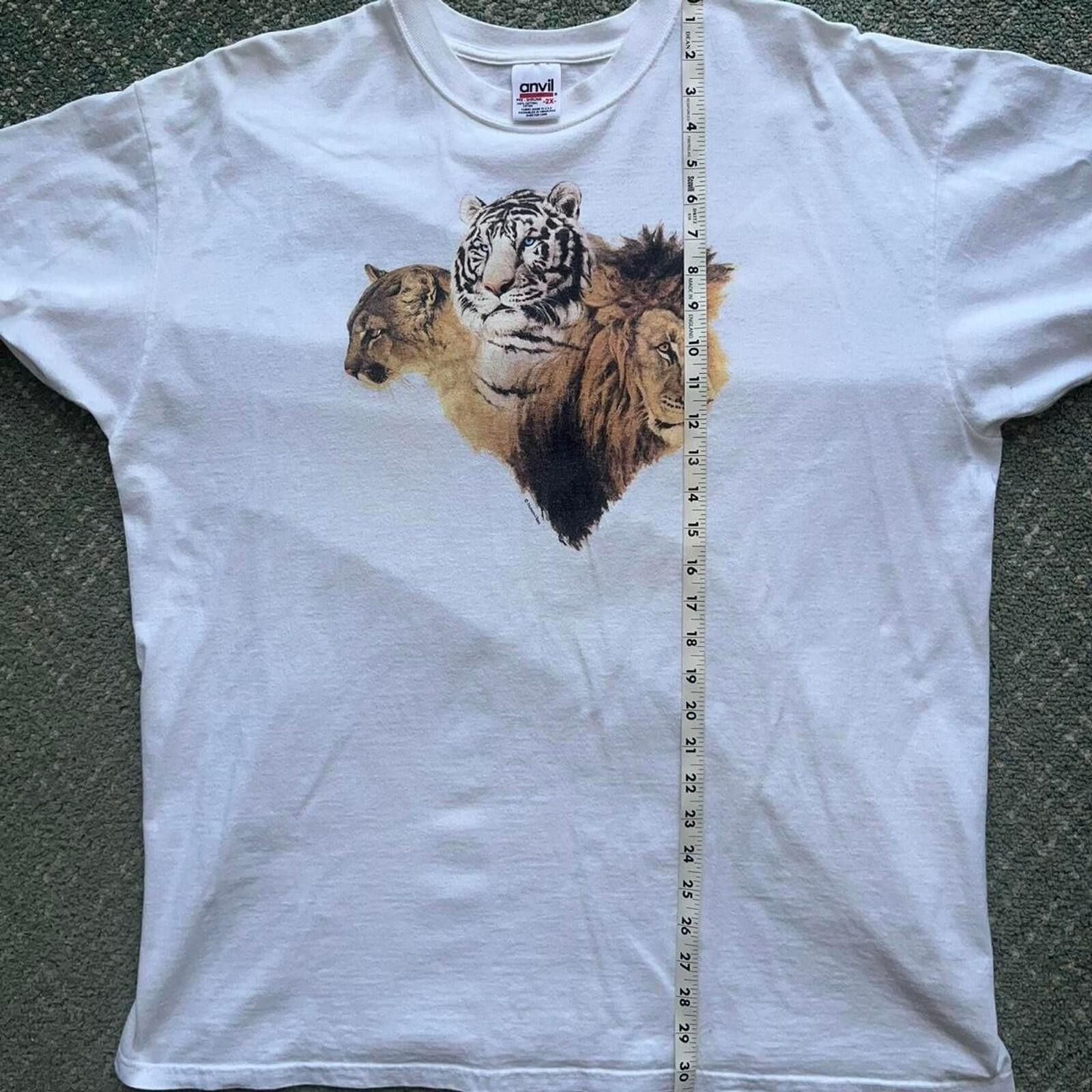 Anvil Vintage Human-i-Tees Wildlife Animal Graphic T-Shirt 2XL Size US XXL / EU 58 / 5 - 6 Thumbnail