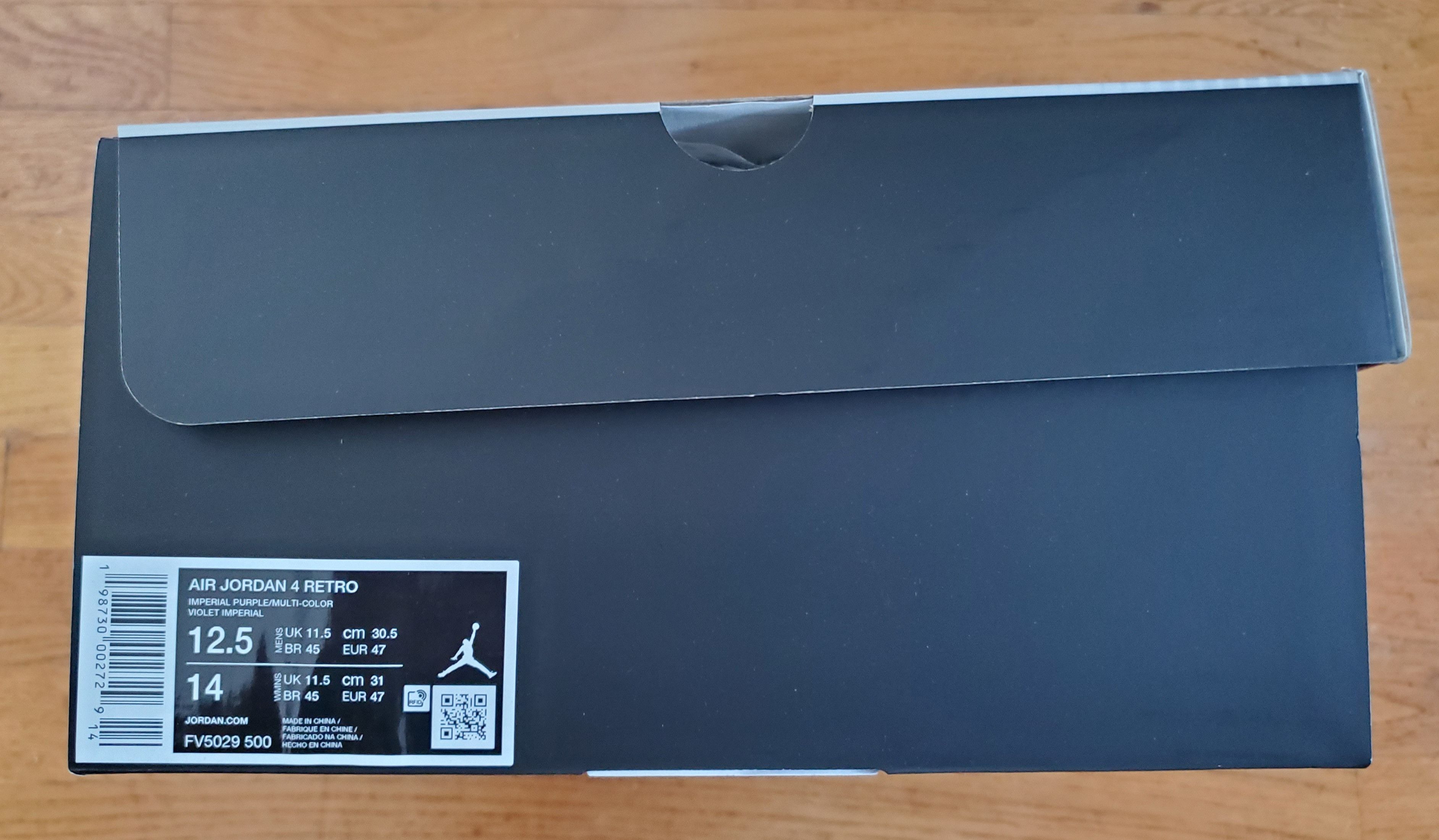 Jordan Brand Nike Air Jordan 4 Retro 'Lakers' Size US 12.5 / EU 45-46 - 9 Thumbnail