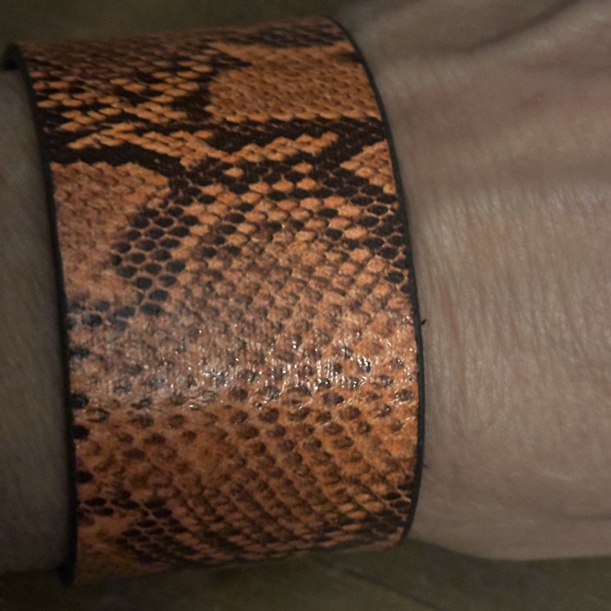 Other Orange snake print leather bracelet Size ONE SIZE - 6 Thumbnail