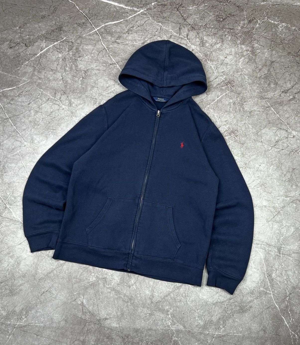 Polo Ralph Lauren × Vintage Polo Ralph Lauren Full Zip Hoodie Navy Size US S / EU 44-46 / 1 - 3 Thumbnail