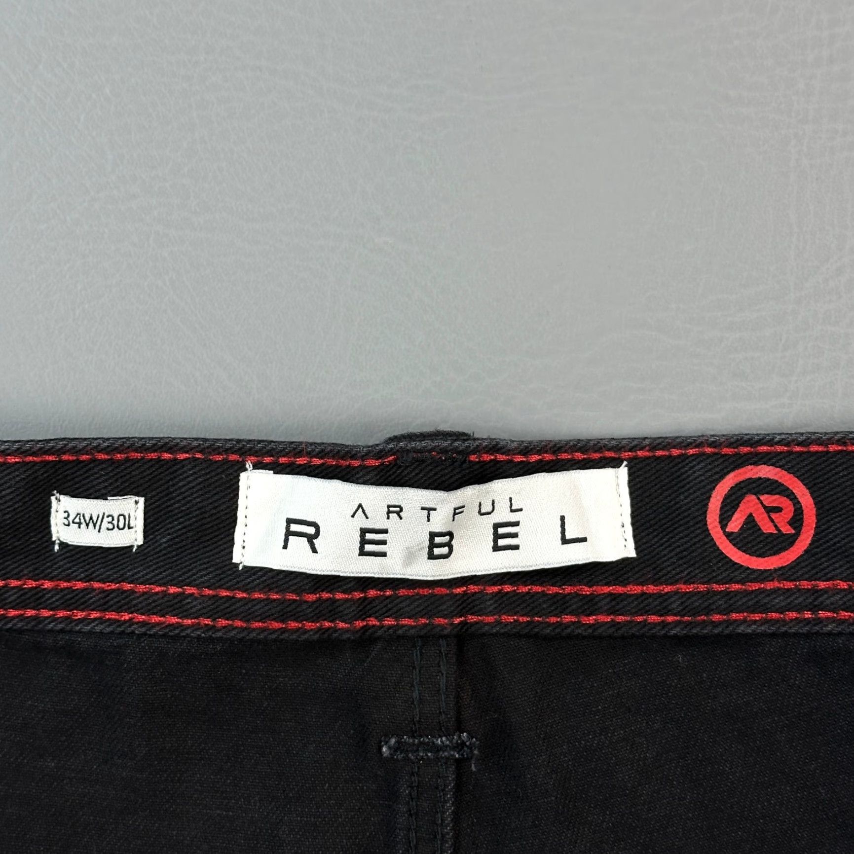 Vintage Artful Rebel Pants Mens 34x30 Black Canvas Relaxed Carpenter Utility Pants Mens 34 36x30 Size US 34 / EU 50 - 6 Thumbnail