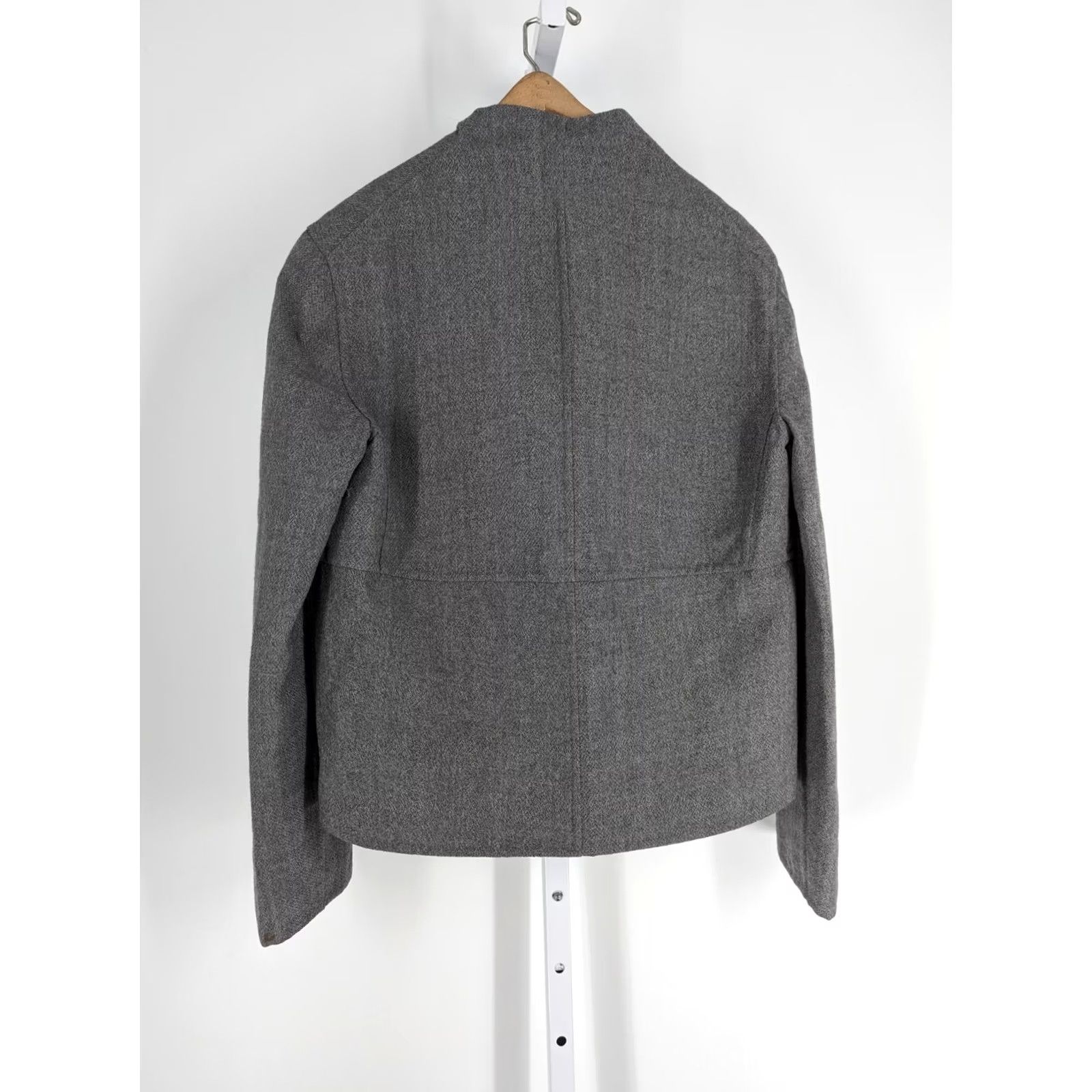Donna Karan Donna Karan Collection Blazer Wool Open Jacket Gray Vintage Women Medium 6 Italy Blazer Coat Size M / US 6-8 / IT 42-44 - 2 Thumbnail