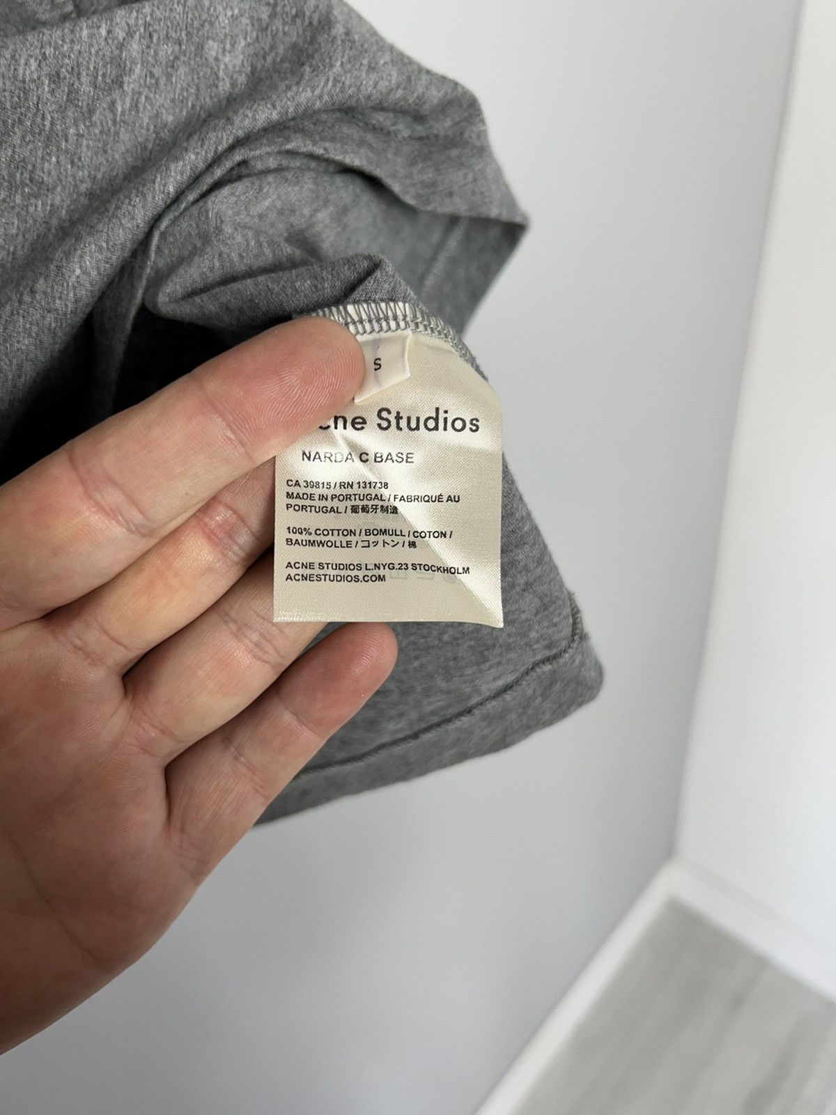 Acne Studios ACNE Studios Women's T-SHIRT Cotton Grey Size S Size S / US 4 / IT 40 - 9 Thumbnail