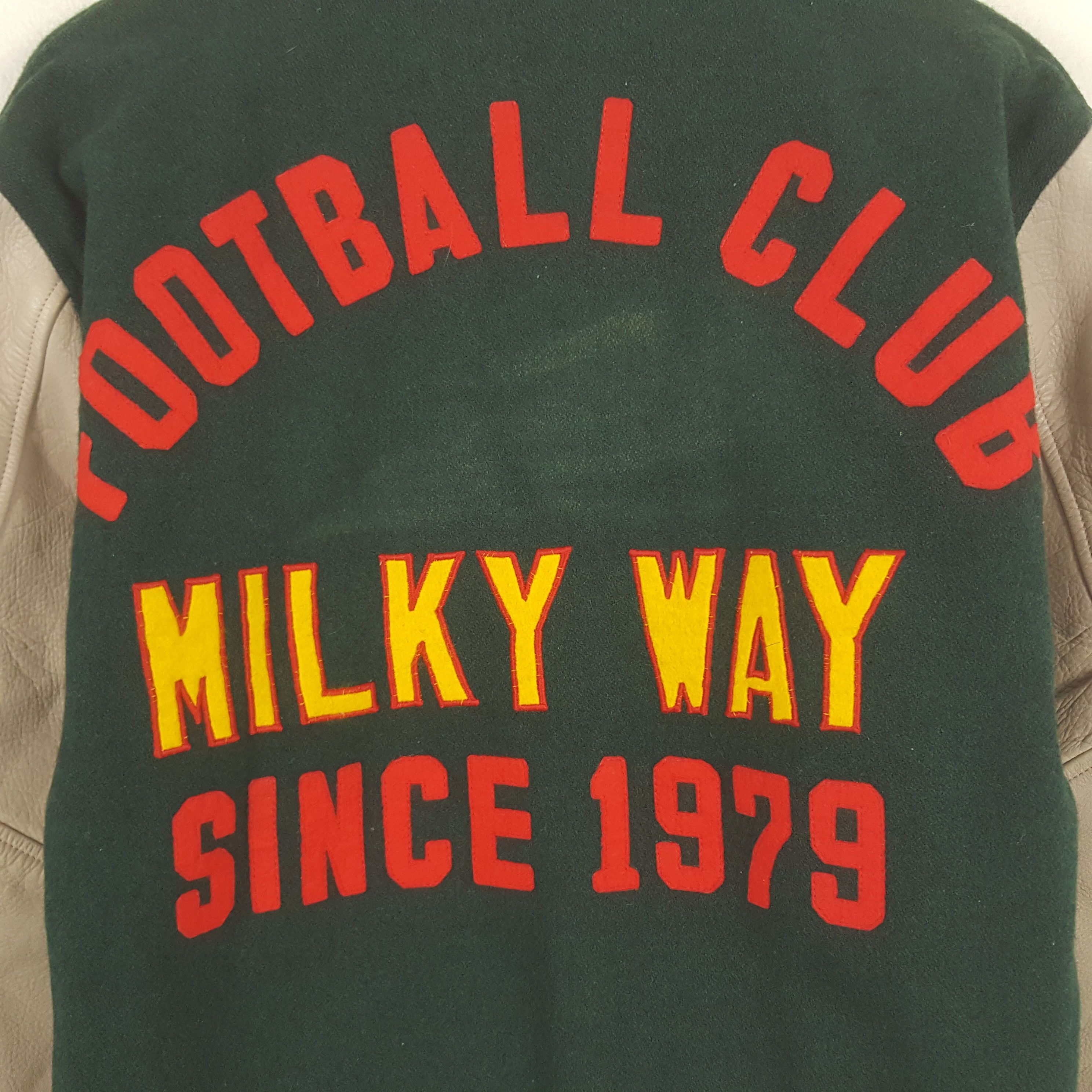 Japanese Brand × Vintage Vintage Football Club Milky Way Varsity Bomber Jacket Size US M / EU 48-50 / 2 - 2 Thumbnail