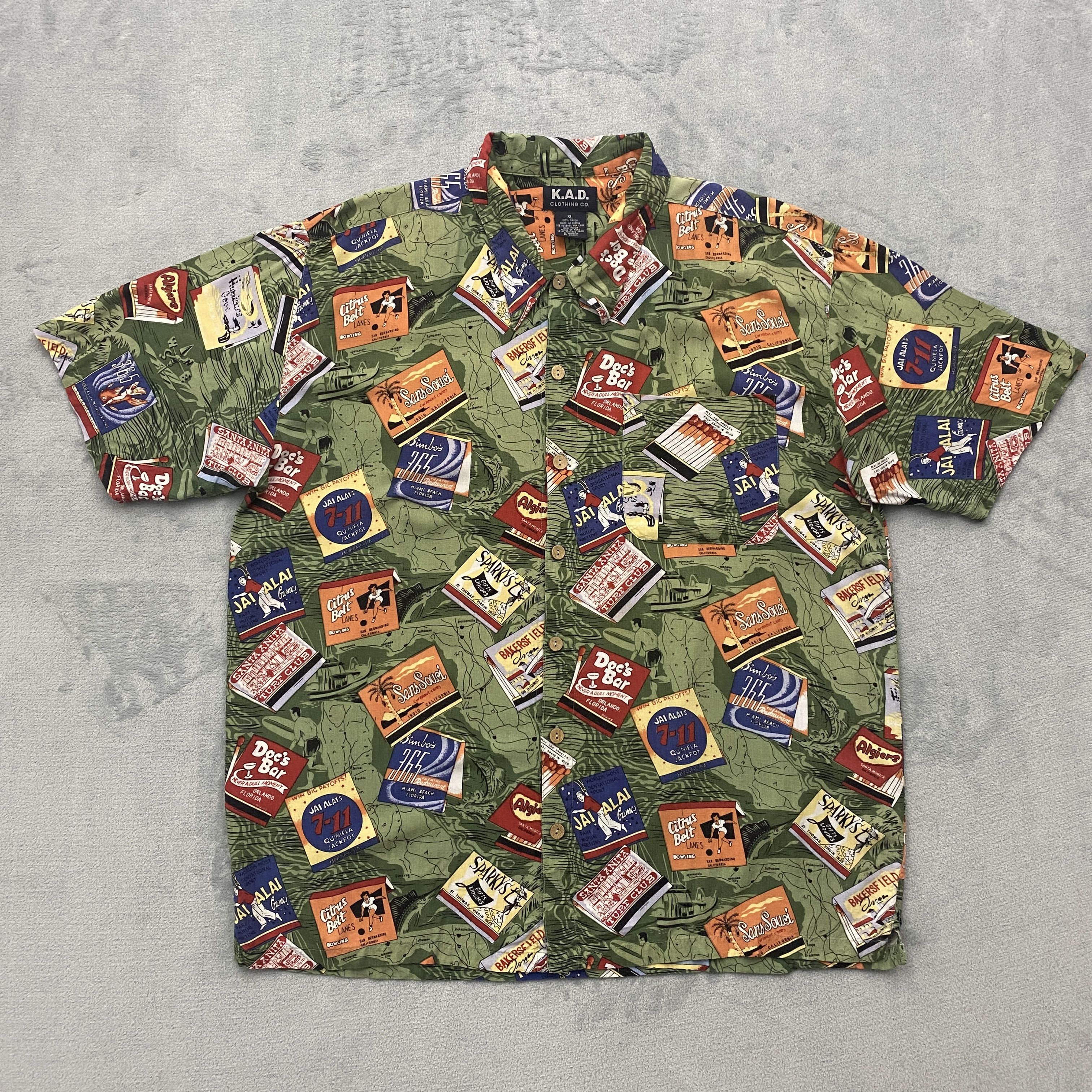 Other KAD Shirt Men Short Sleeve Vintage CA & FL Matchbooks Size US XL / EU 56 / 4 - 1 Thumbnail