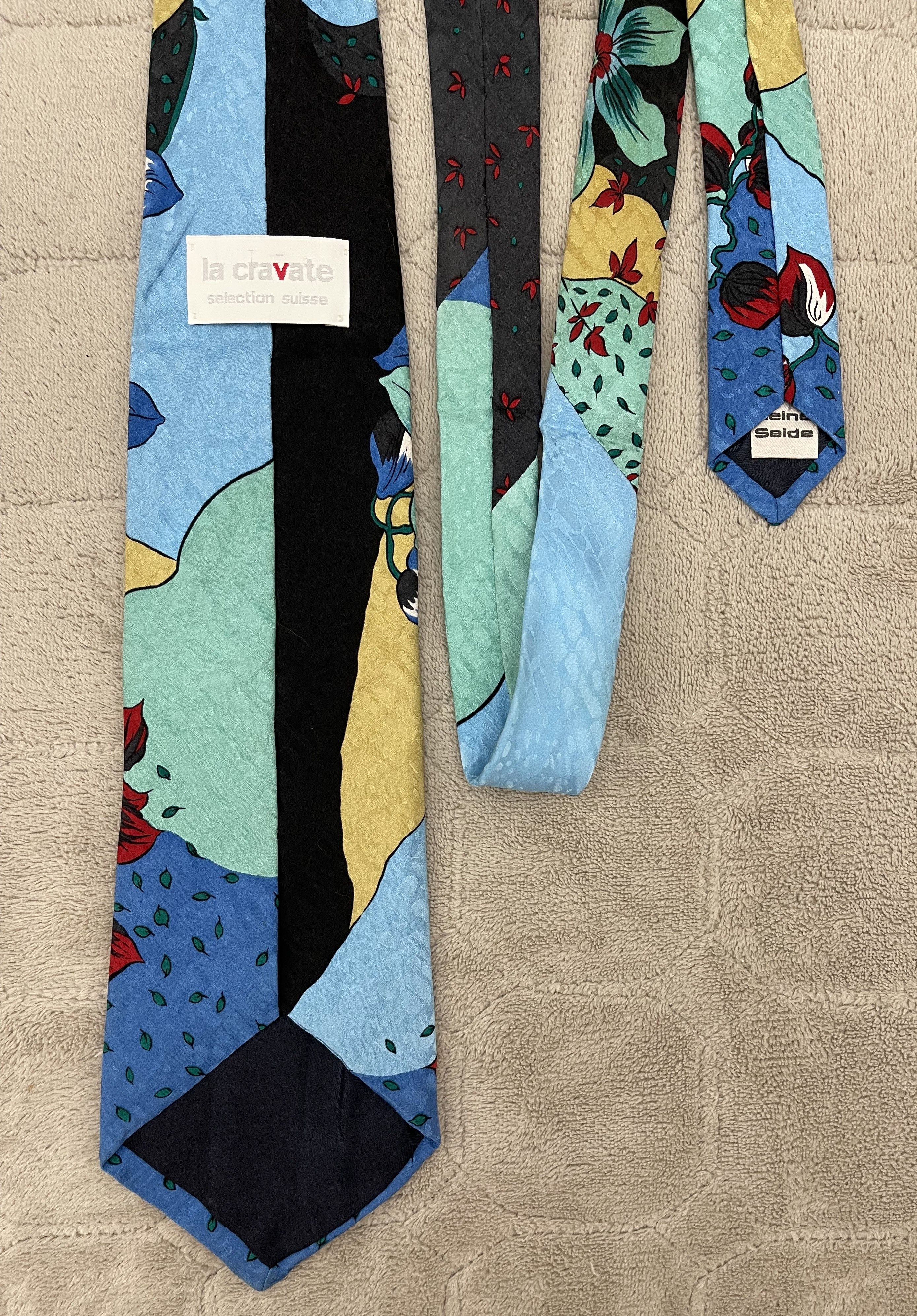 Vintage La Cravate Reine Seide Vintage Tie Size ONE SIZE - 2 Thumbnail