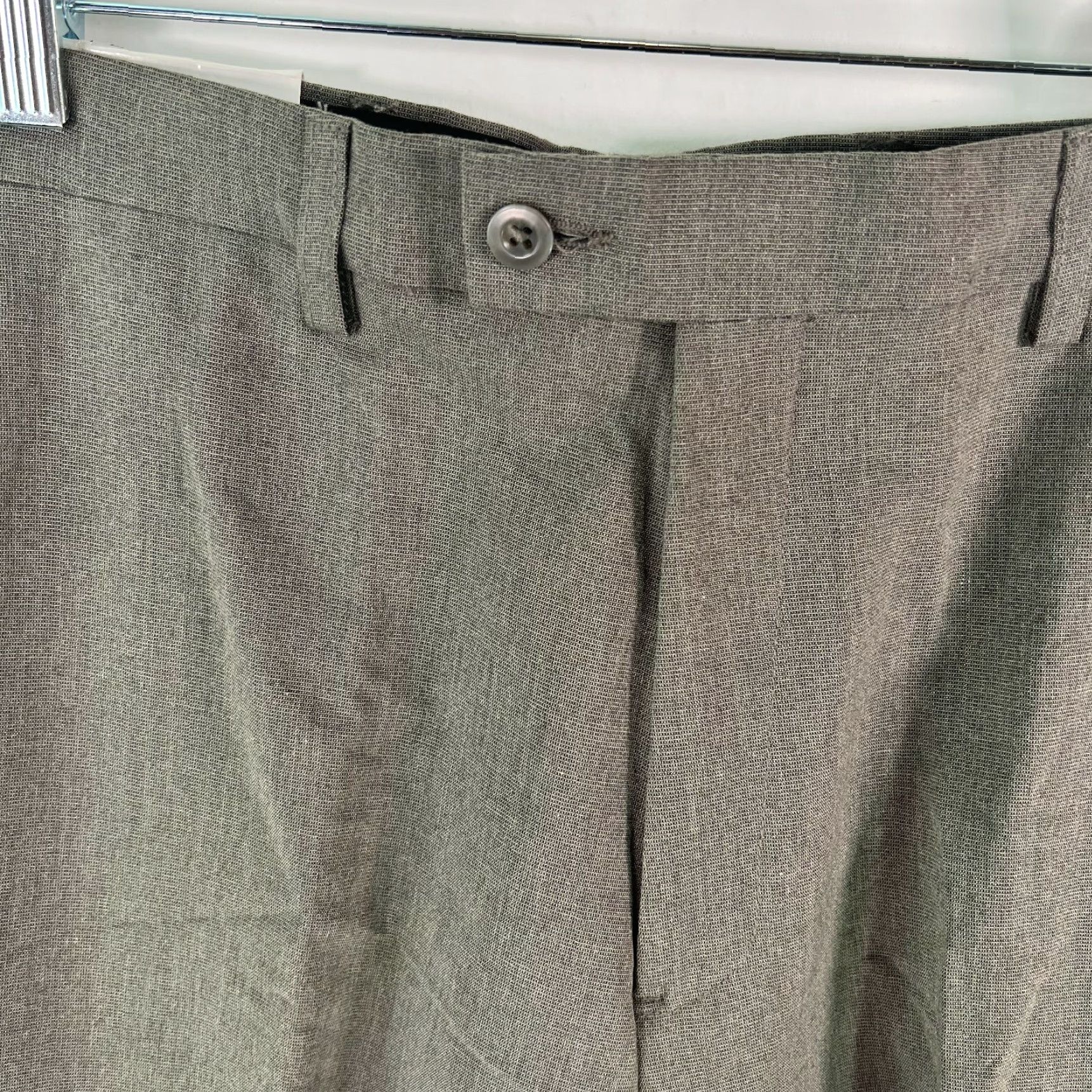 Alfani Alfani Mens Flat Front Straight Leg Stretch Casual Brown Dress Pants 33X30 Size US 33 - 5 Thumbnail