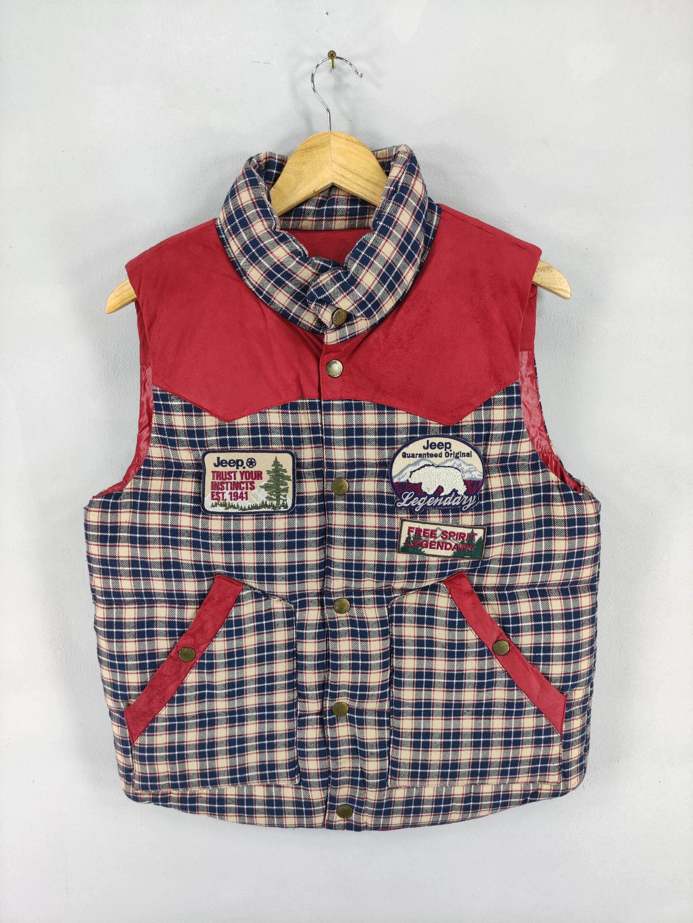 Jeep Vintage Jeep Puffer Reversible Vest Snap Button Size US M / EU 48-50 / 2 - 1 Thumbnail