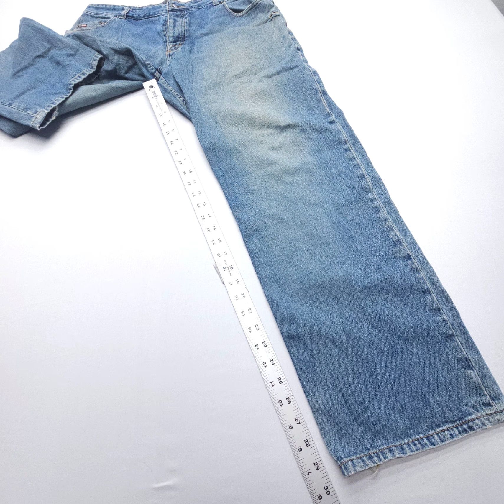 Vintage VTG Split Jeans Mens 36 x 30 Blue Streetwear 90s American Button Fly Baggy Jeans Size US 36 / EU 52 - 6 Thumbnail