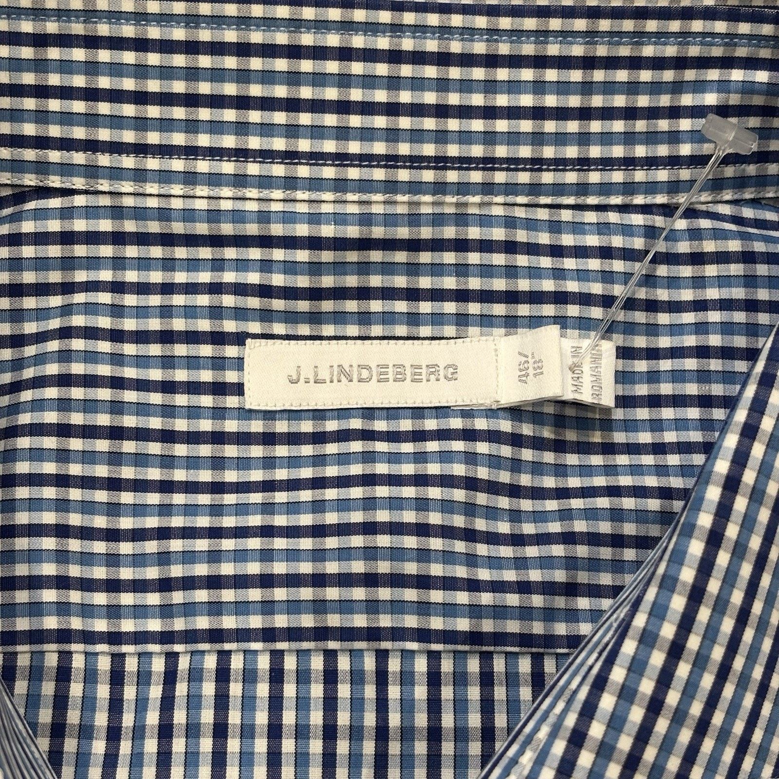J.Lindeberg J. Lindeberg Blue Tattersall Long Sleeve Button Down XL NWT Size US XL / EU 56 / 4 - 4 Thumbnail