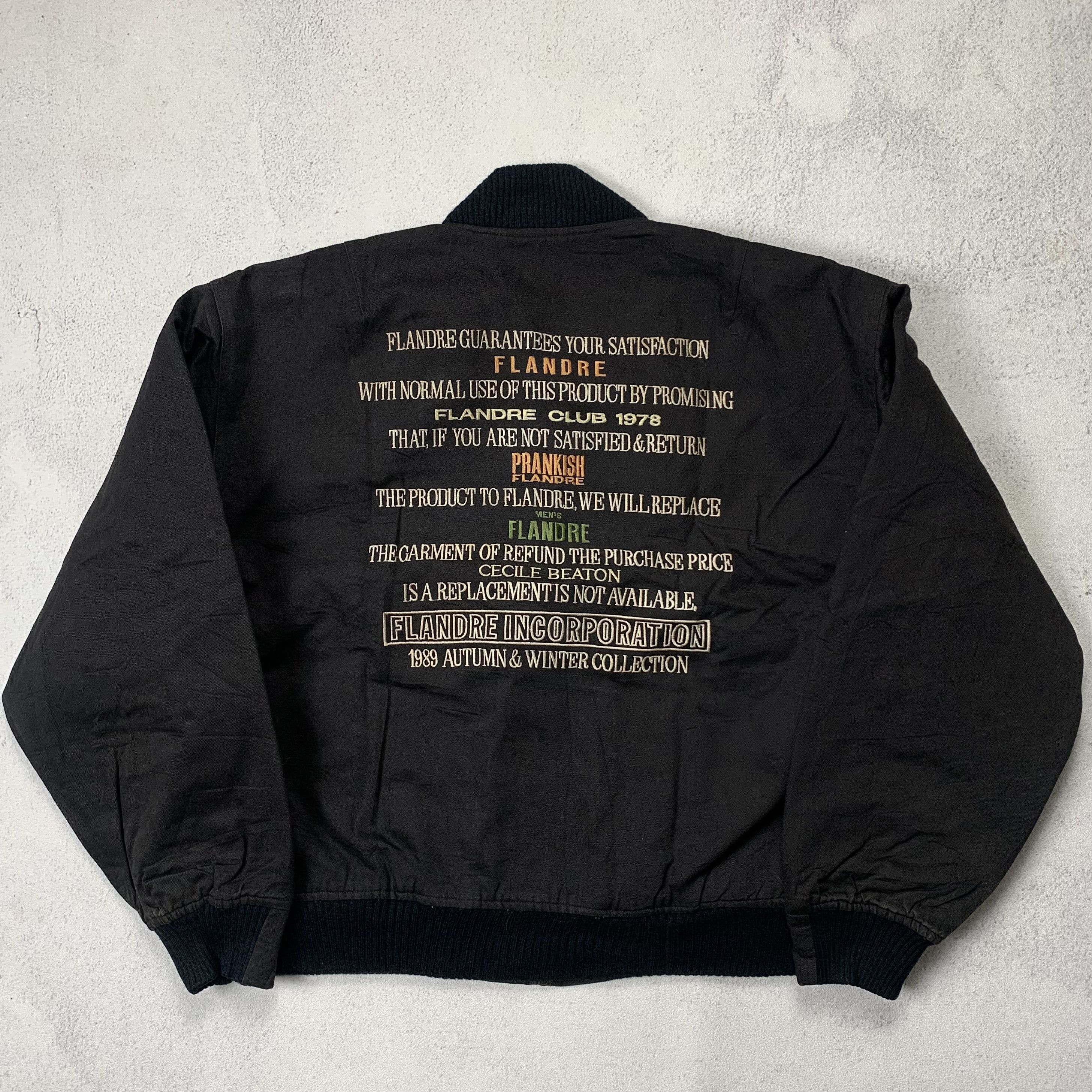 Japanese Brand Vintage Flandre AW1989 Bomber Jacket Size US L / EU 52-54 / 3 - 1 Thumbnail