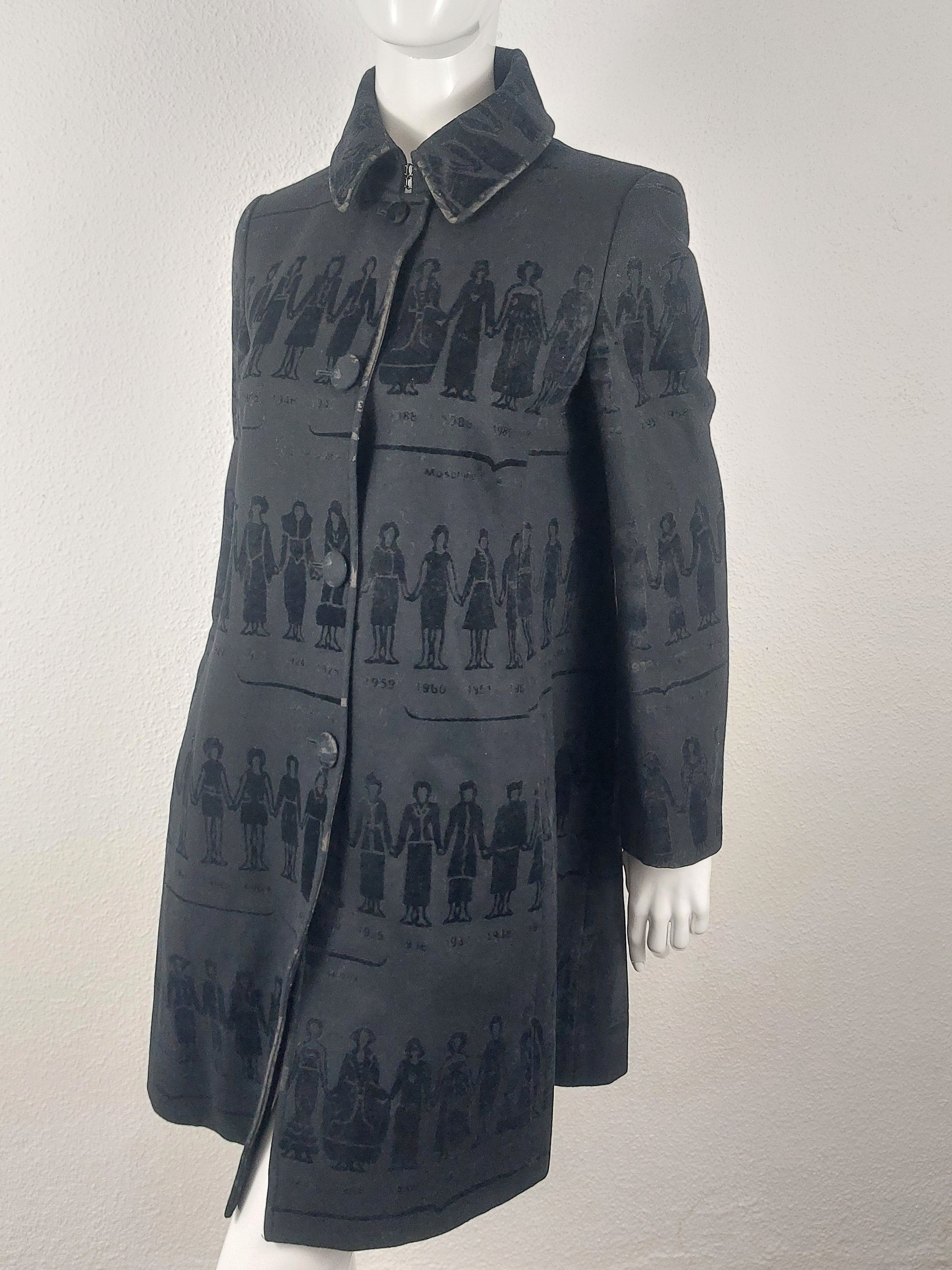 Moschino 1997 Moschino Fashion History Women Velvet Jacket Coat Size L / US 10 / IT 46 - 6 Thumbnail