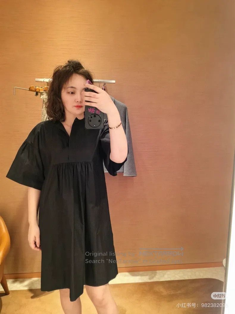 Hermes Hermes 25 Spring/Summer ladies' short sleeve dress, black Size XS / US 0-2 / IT 36-38 - 5 Thumbnail