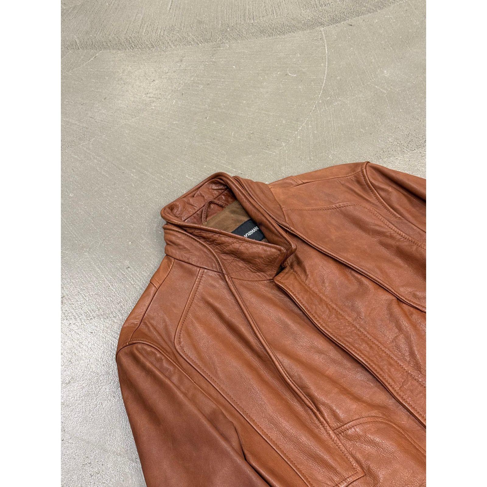 Giorgio Armani 2010s Armani paneled leather jacket Size US L / EU 52-54 / 3 - 3 Thumbnail