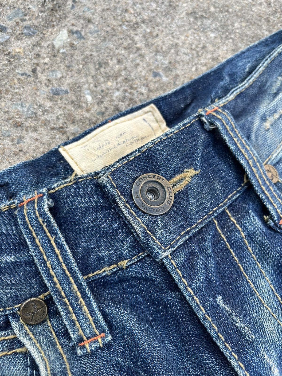 If Six Was Nine Vtg LOLITA EXOTIC DISTRESSED DENIM perfectly Size US 34 / EU 50 - 4 Thumbnail