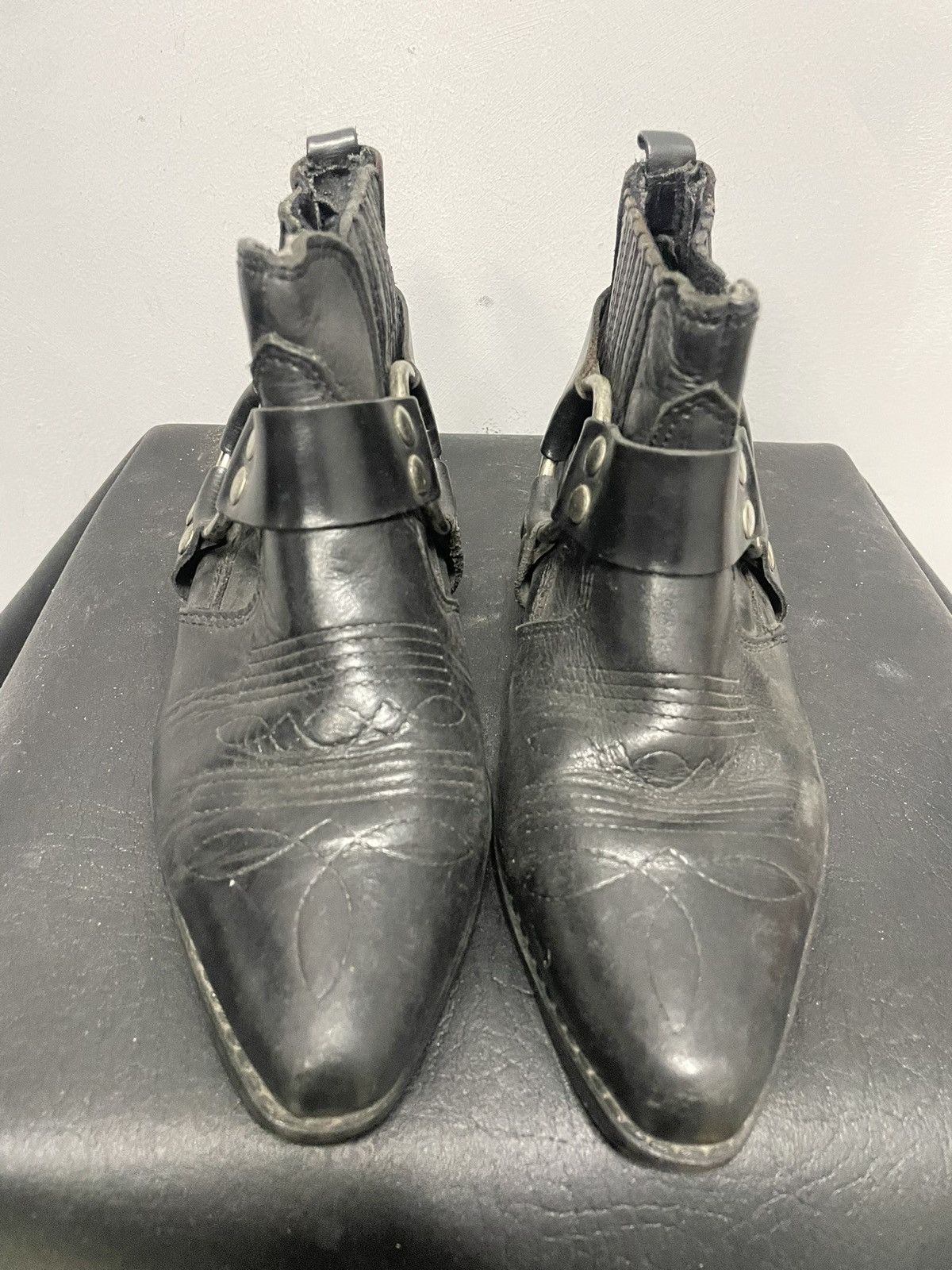 A.S.98 Western vibe gothic moto boots avant garde leather Size US 7 / IT 37 - 5 Thumbnail